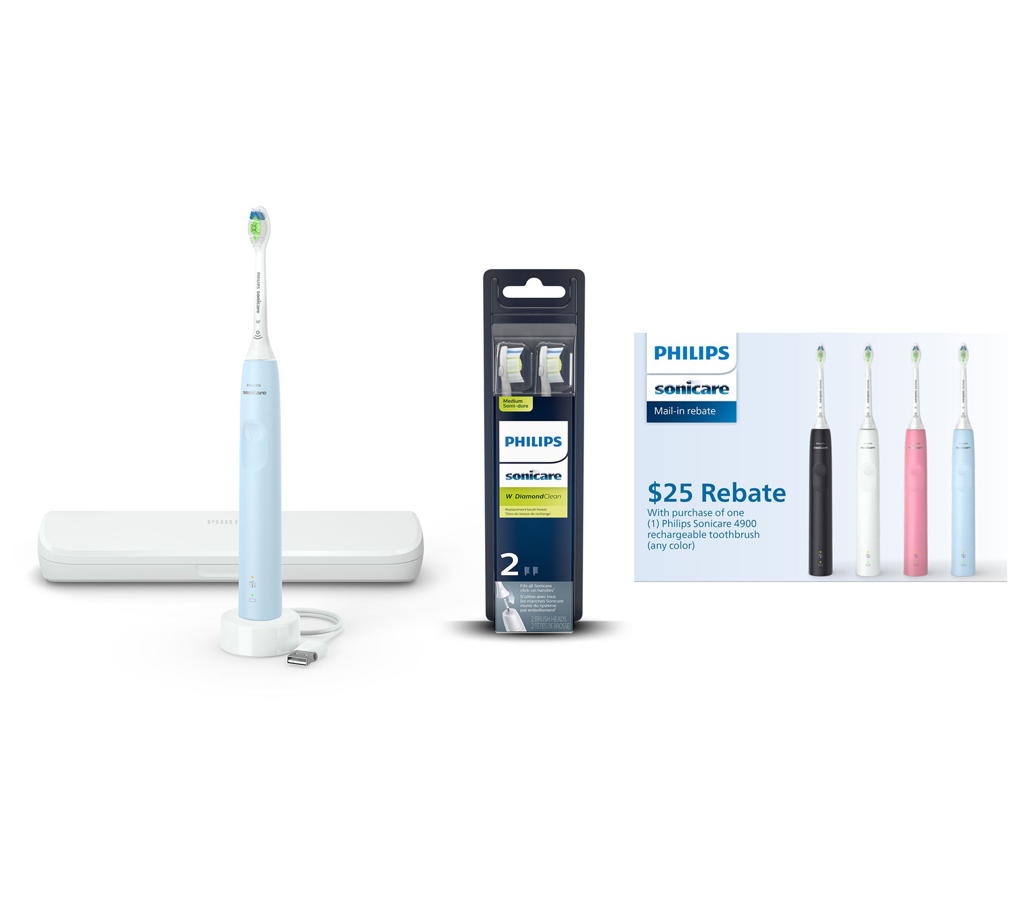 Belly rib Medal Philips Sonicare 4900 Toothbrush w/ 2 Brushheads & Rebate - QVC.com