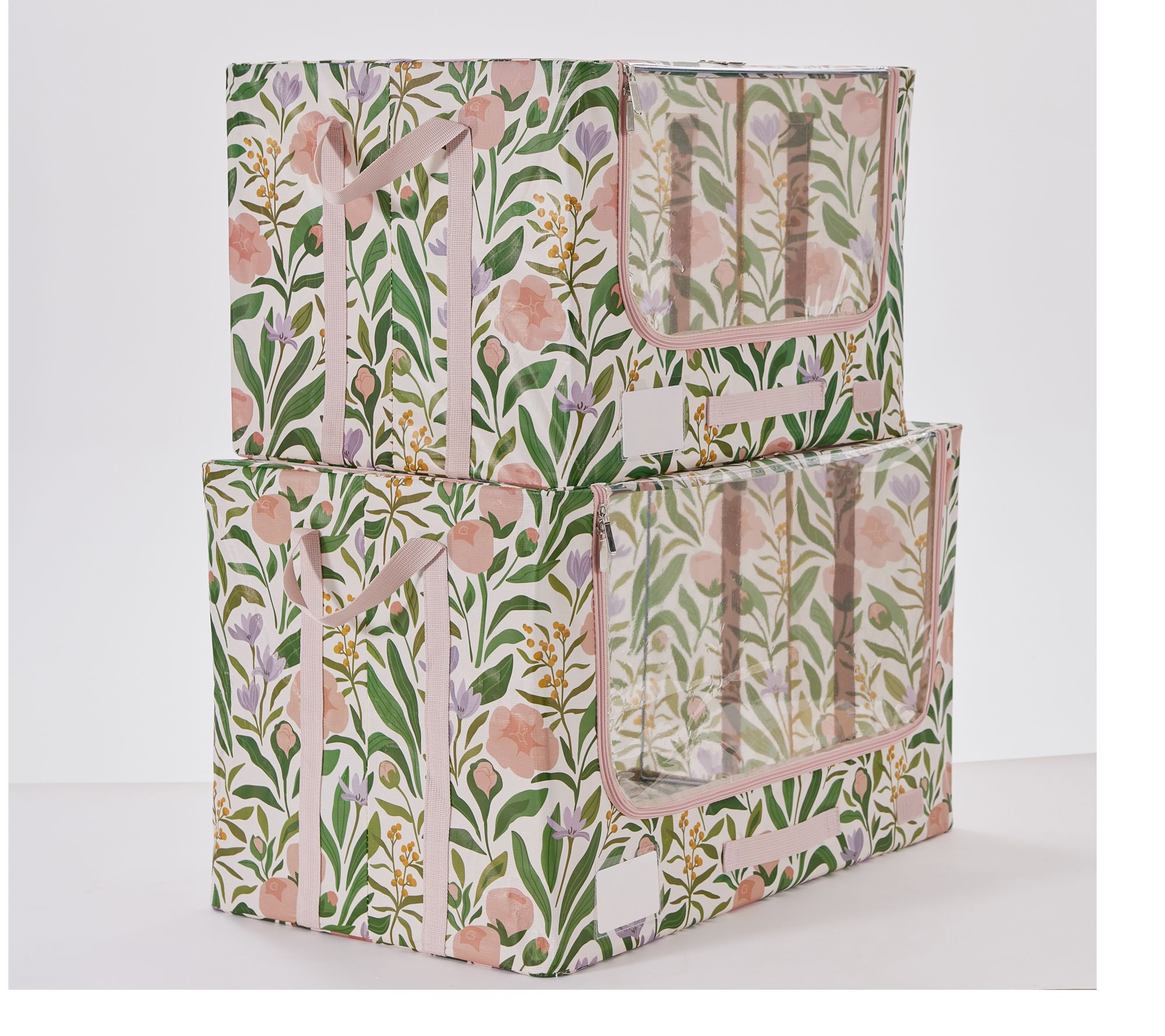 "As Is" Periea Set of 2 Large and Jumbo Tarp Storage Boxes