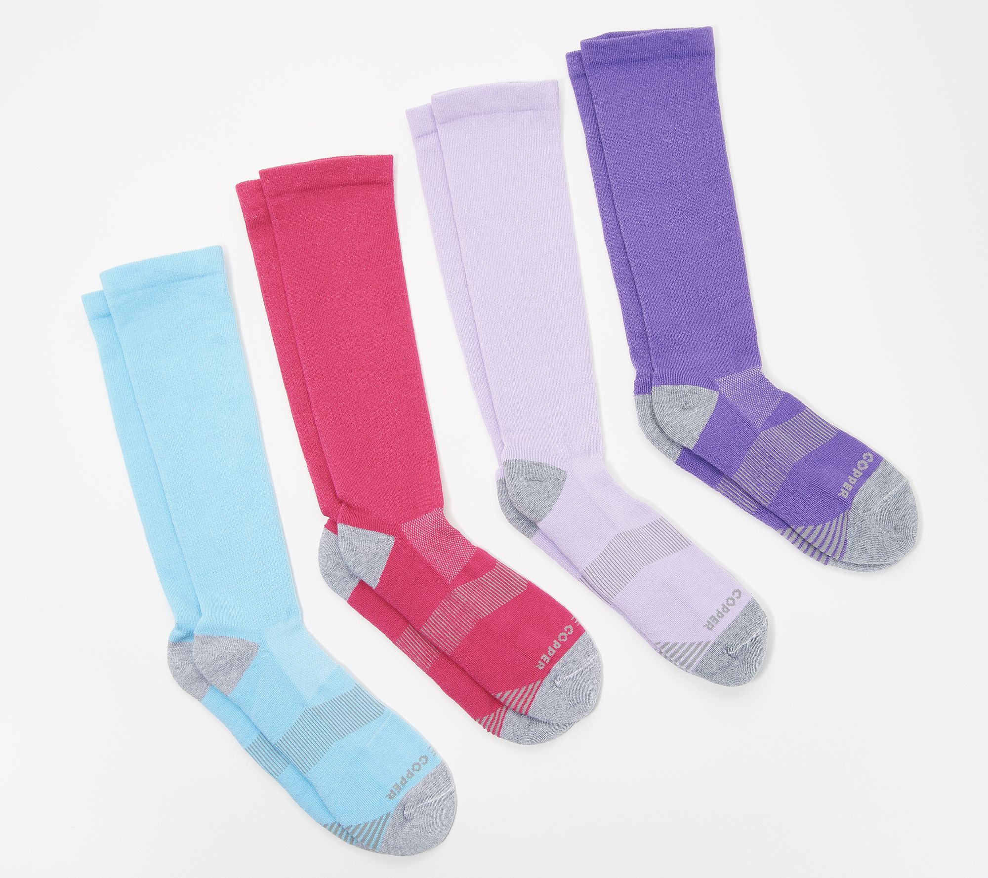 4-Pack Compression Over the Calf Socks 