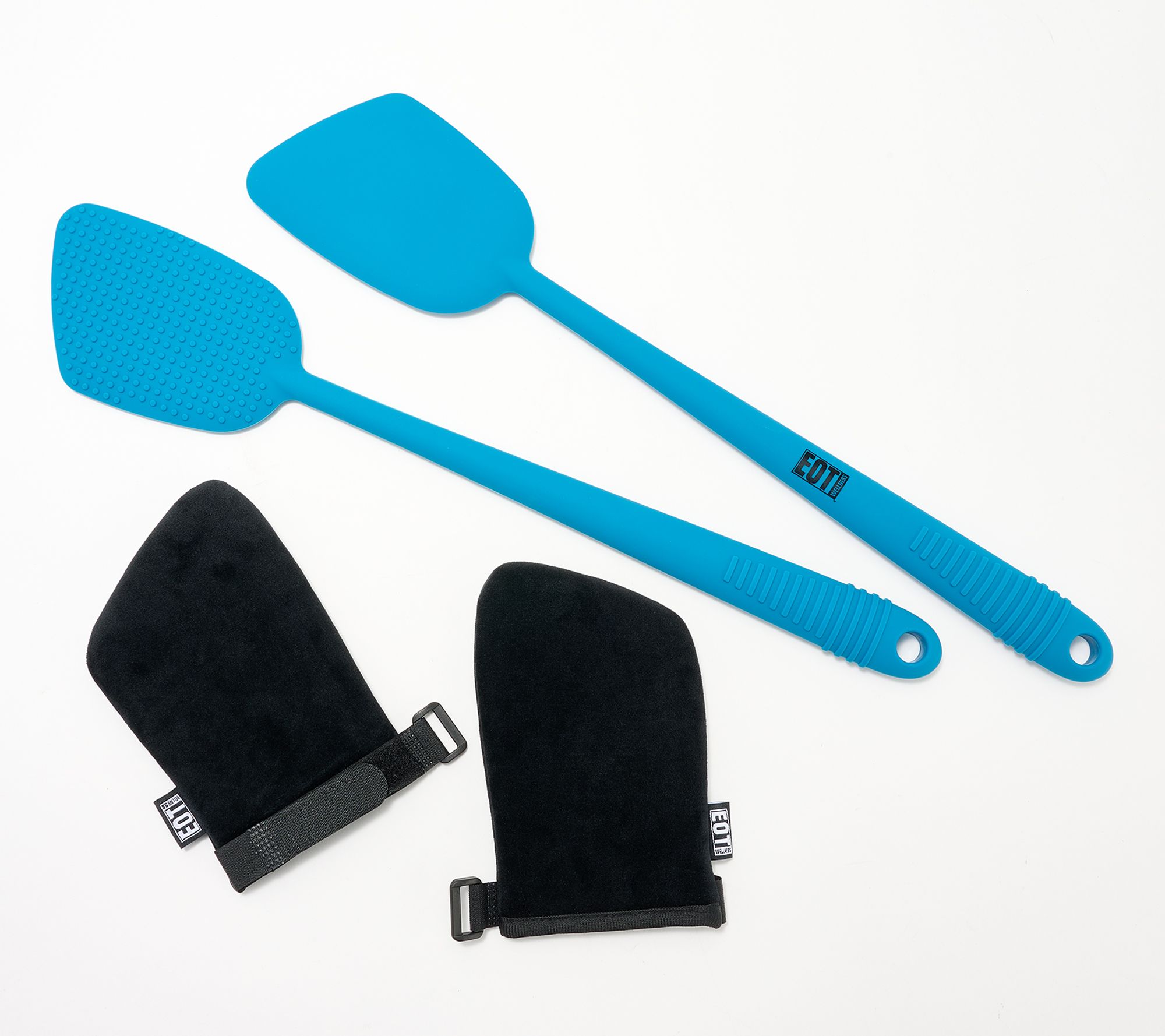 EOT Wellness Set of 2 Long-Handled Body Scrubber with 2 Mitts