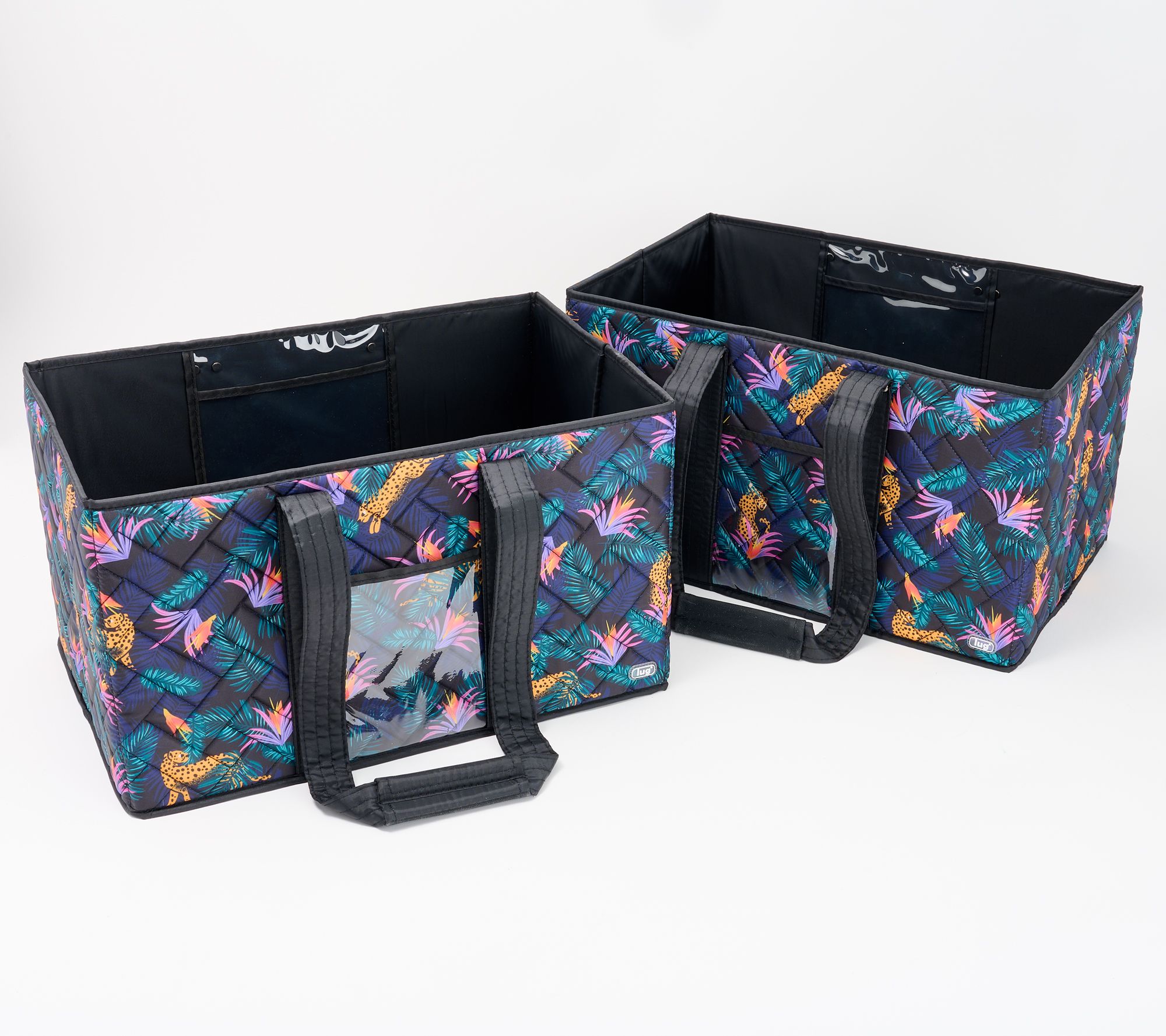 Lug Carryall Set of 2 Quilted Storage Totes - Gallop 2