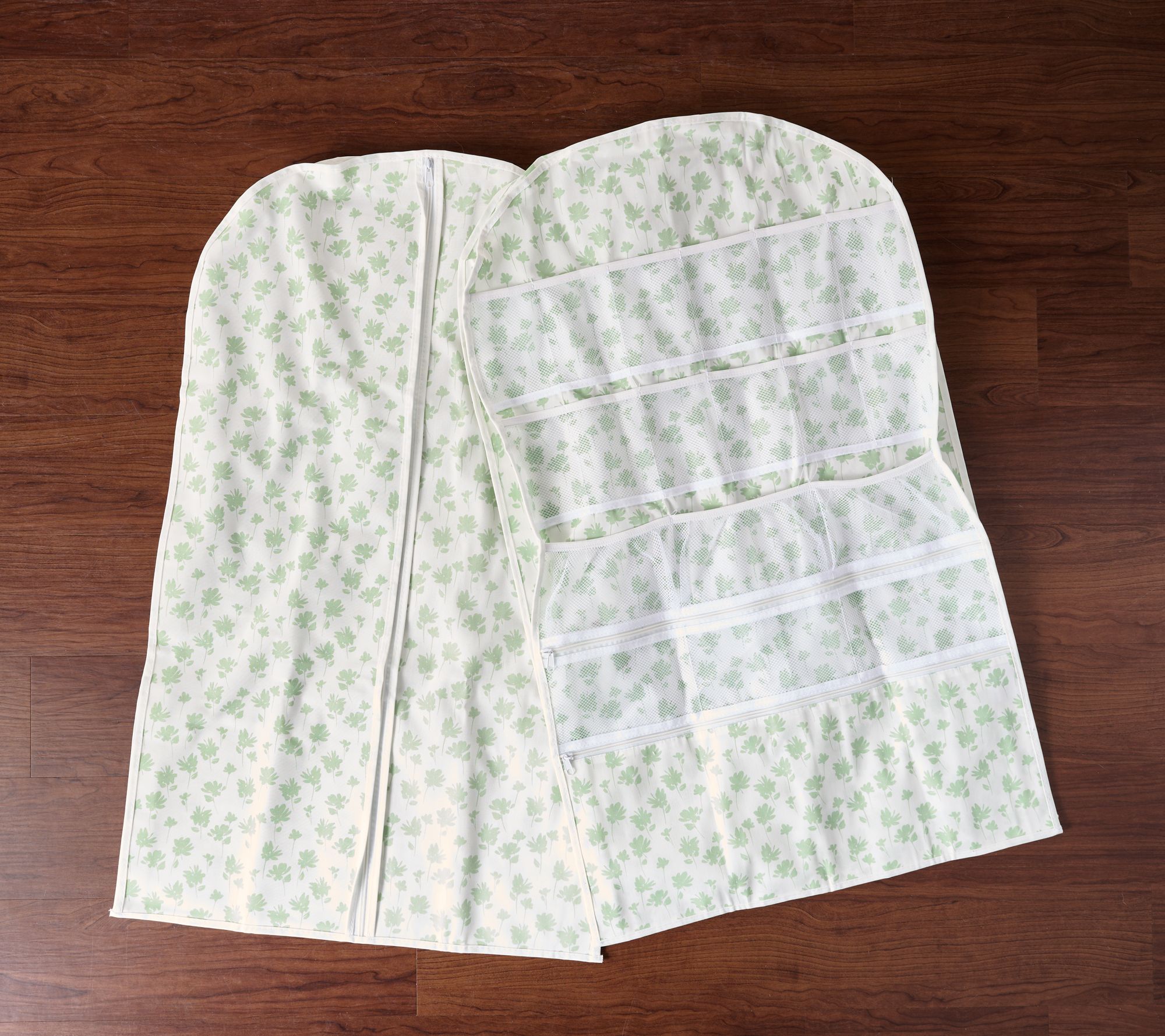 Cella 2-Piece Garment Bag with Zipper Pocket Storage