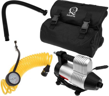 MasterFlow Twin Turbo Portable High Volume Air Compressor - QVC.com