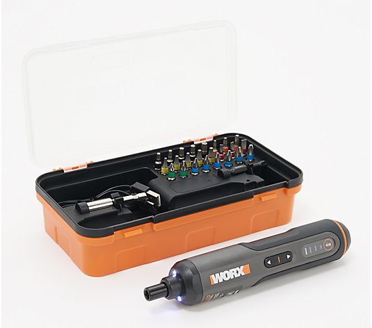 WORX 4V Lithium Screwdriver with 26-Piece Accessory Kit