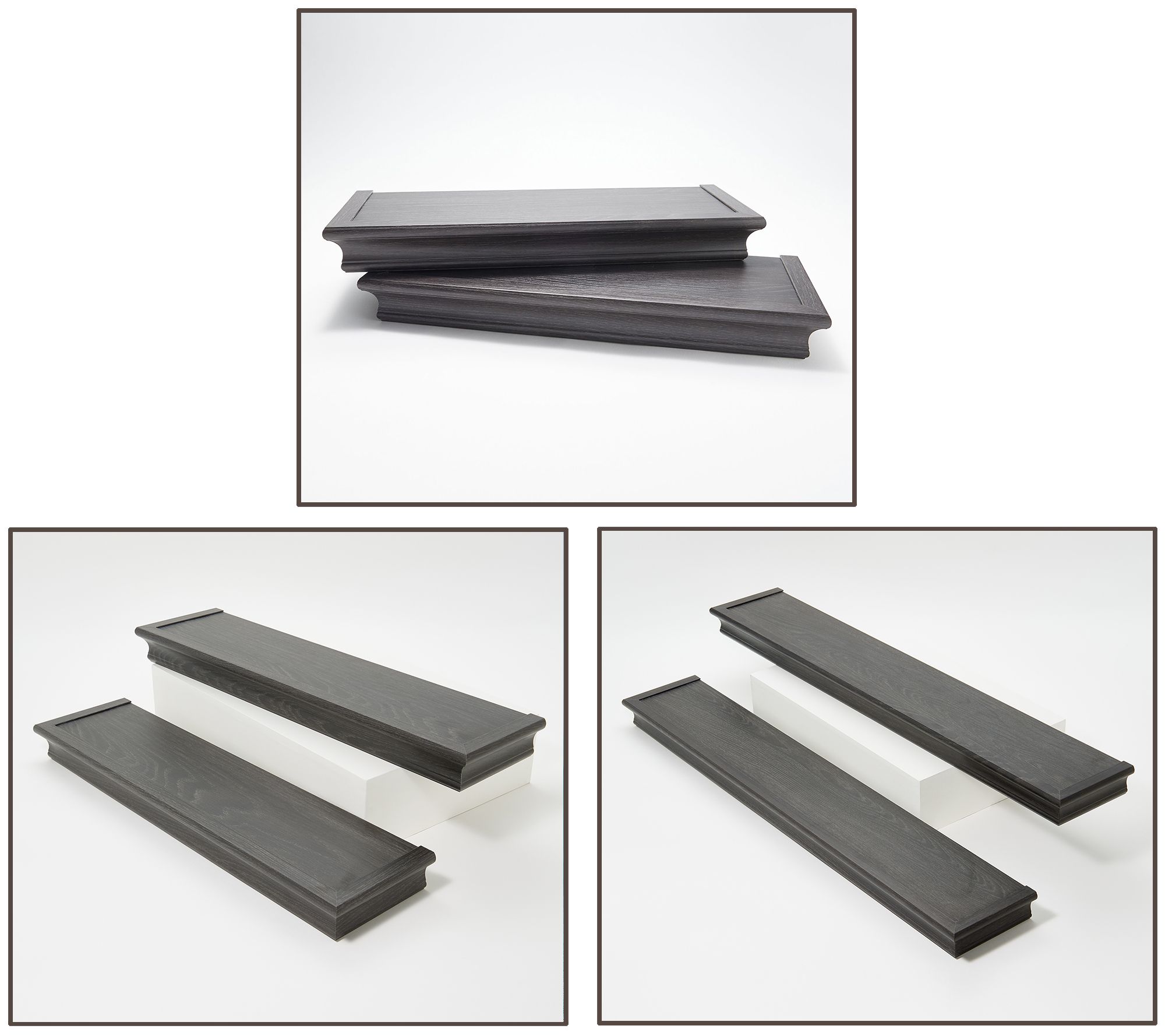 High & Mighty S/2 Beveled Edge Floating Storage Shelves