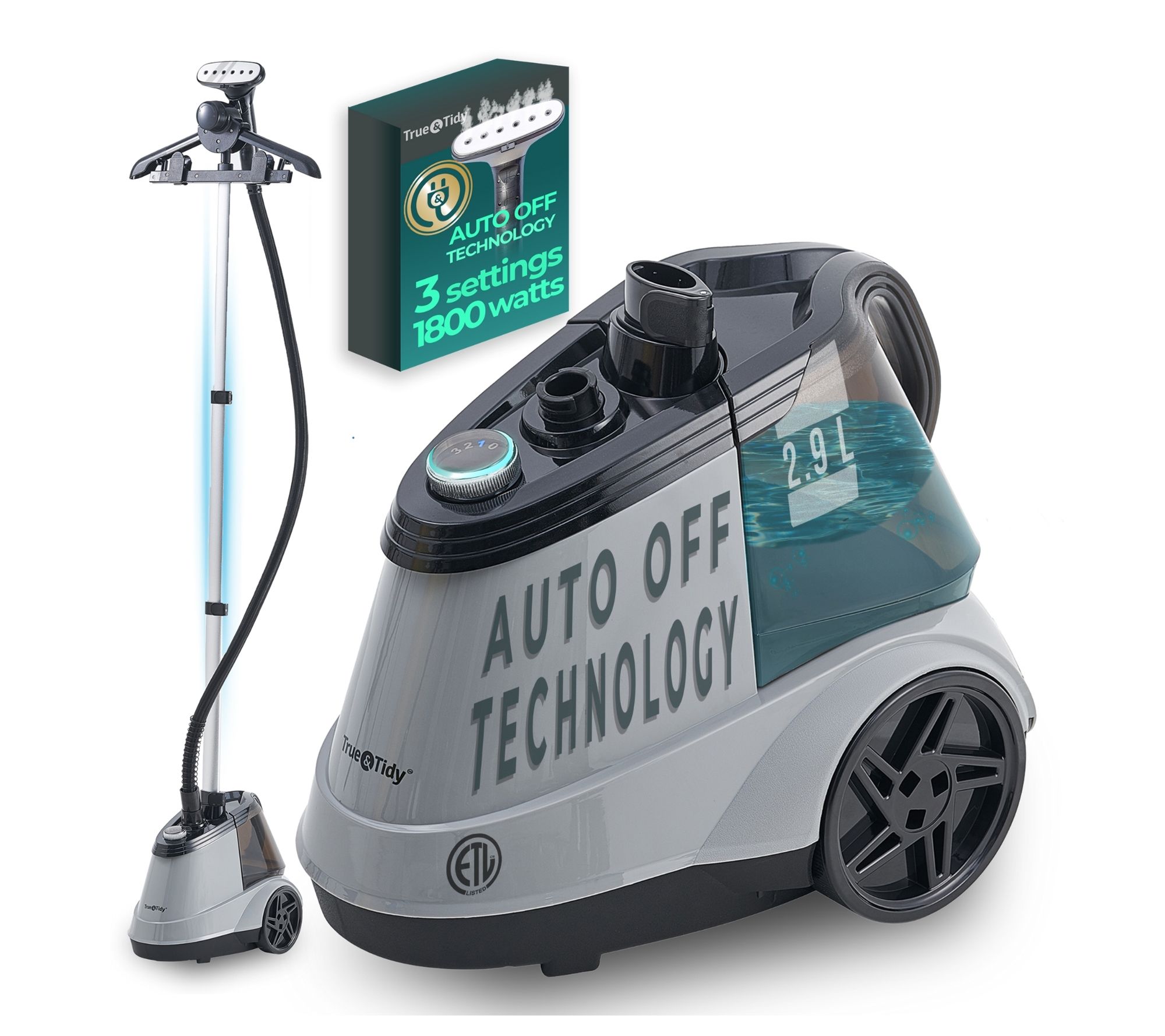 True & Tidy Heavy Duty Smart Auto Commercial Garment Steamer