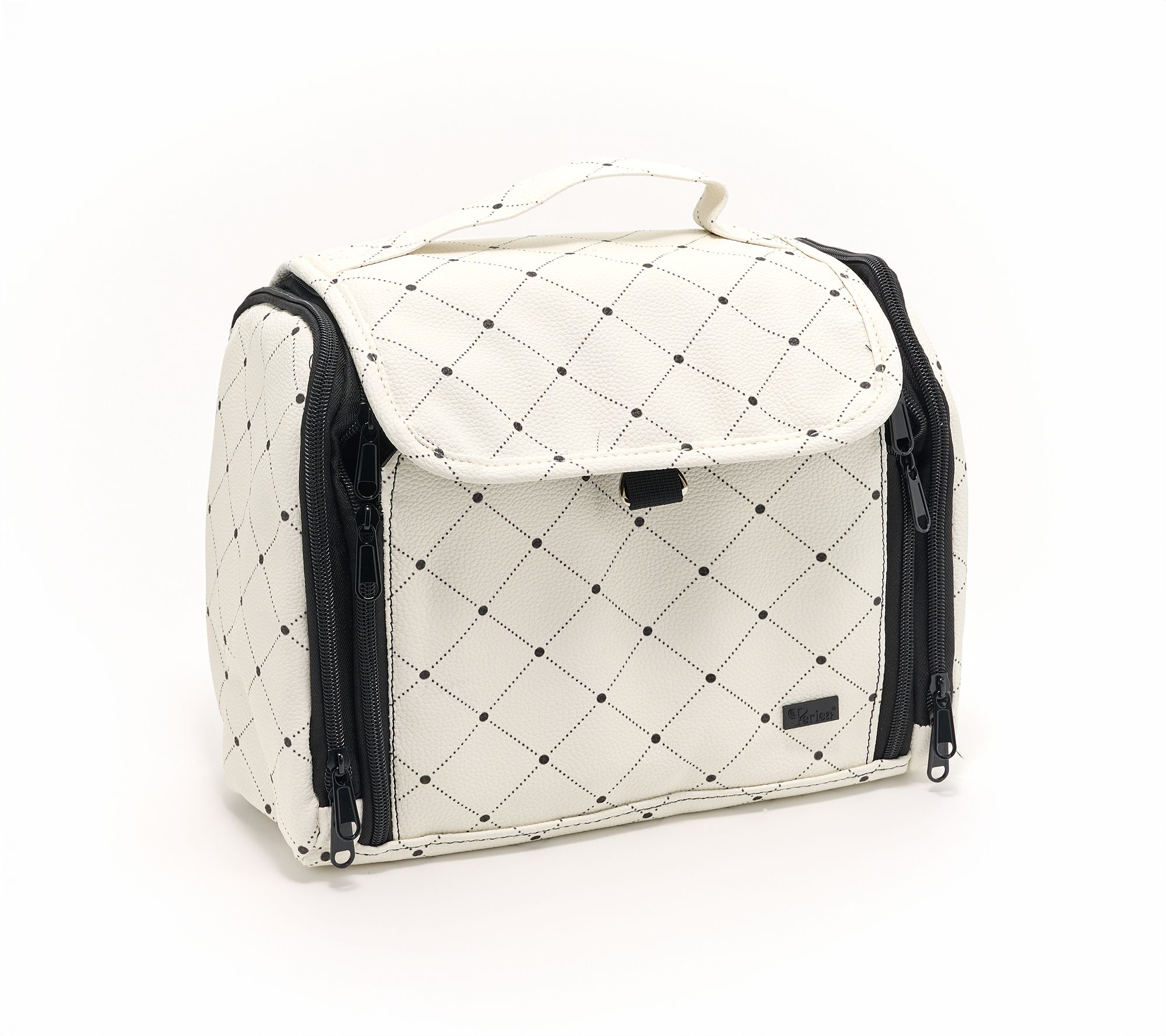 "As Is" Periea Deluxe Faux Leather Hanging Cosmetic Case