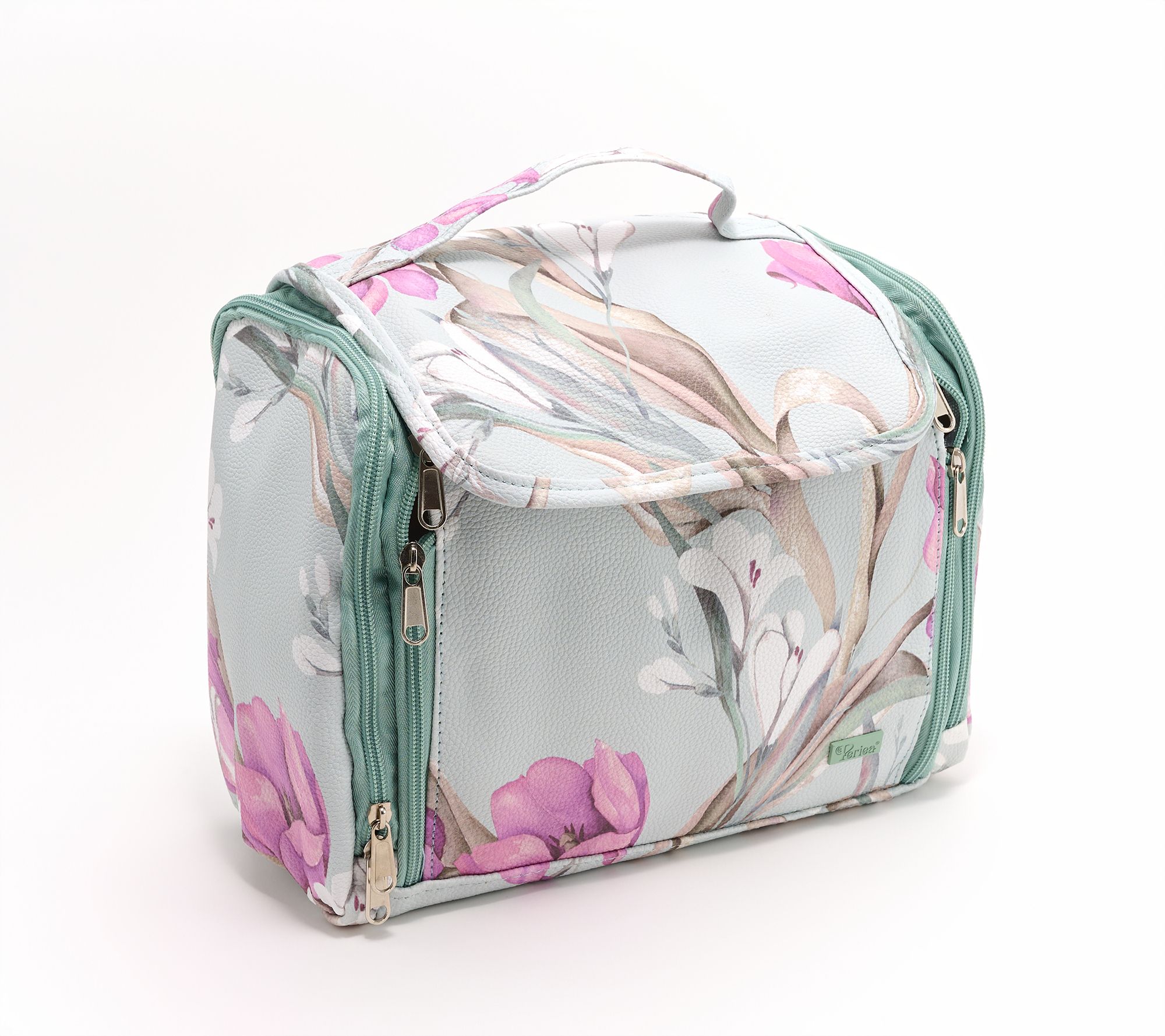 "As Is" Periea Deluxe Faux Leather Hanging Cosmetic Case