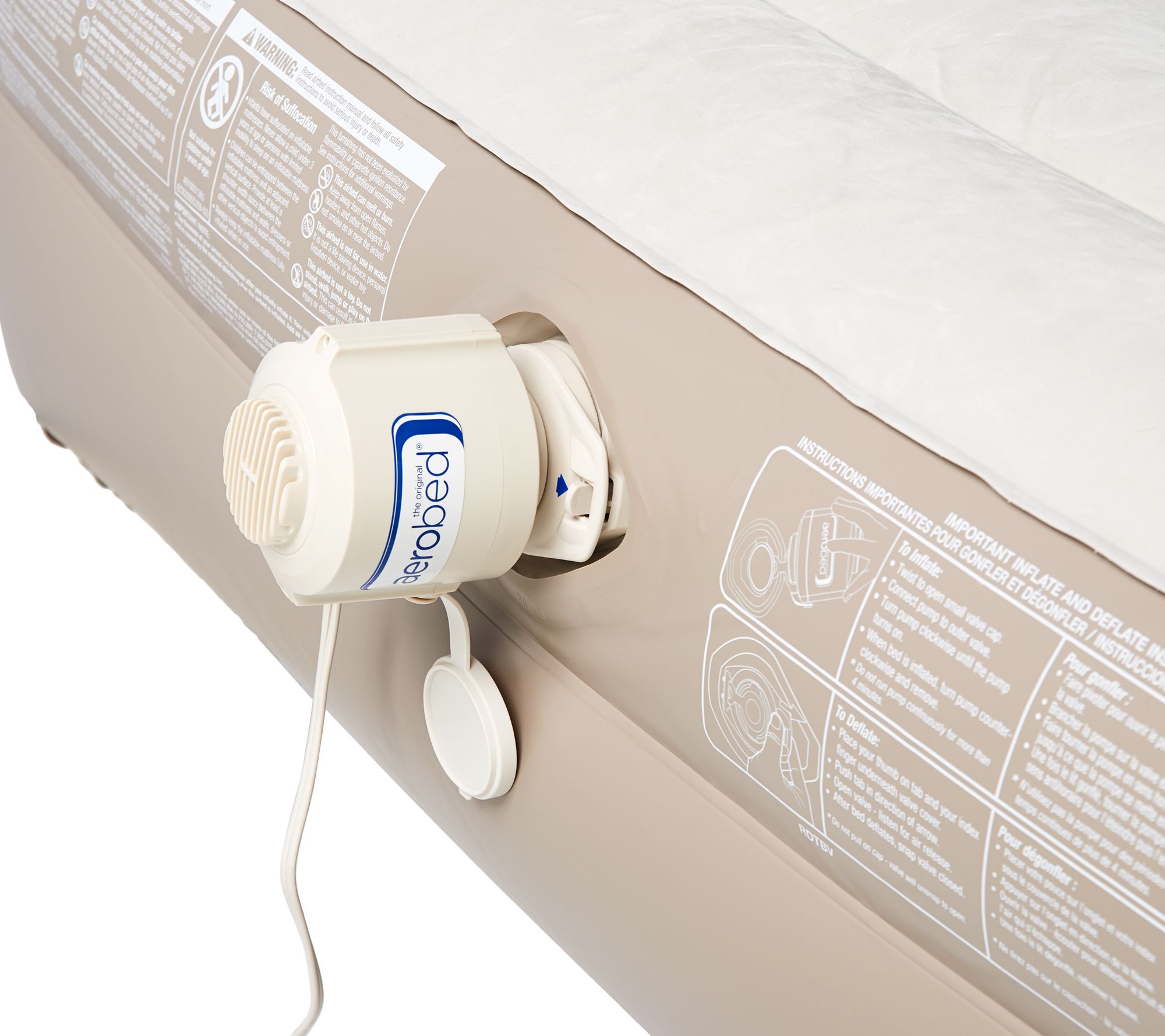 (QVC) Q2 Aerobed Queen 14" Air Mattress with TwistOn Pump & Storage