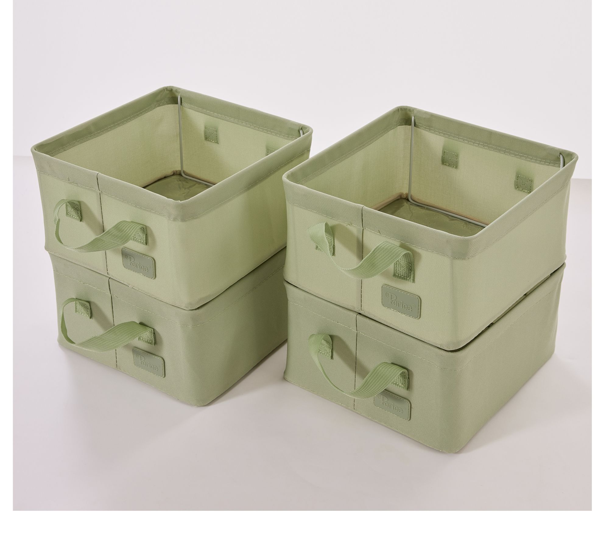 "As Is" Periea Set/4 Medium Square Storage Baskets