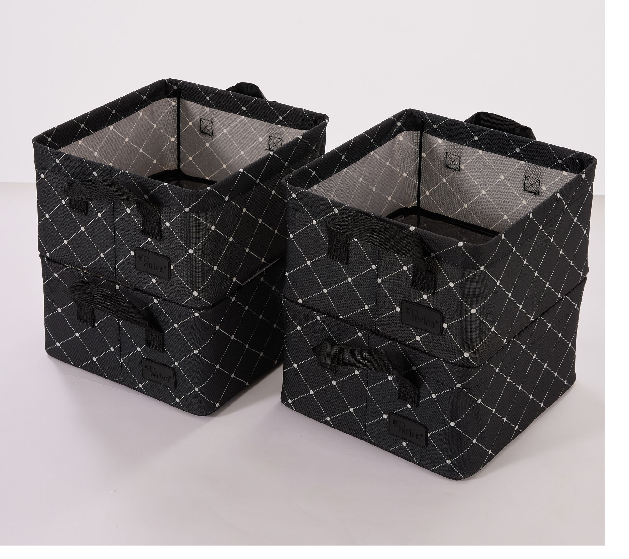 "As Is" Periea Set/4 Medium Square Storage Baskets