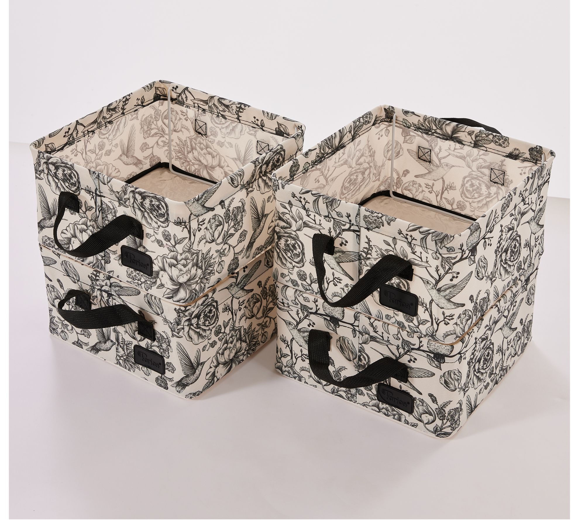 "As Is" Periea Set/4 Medium Square Storage Baskets