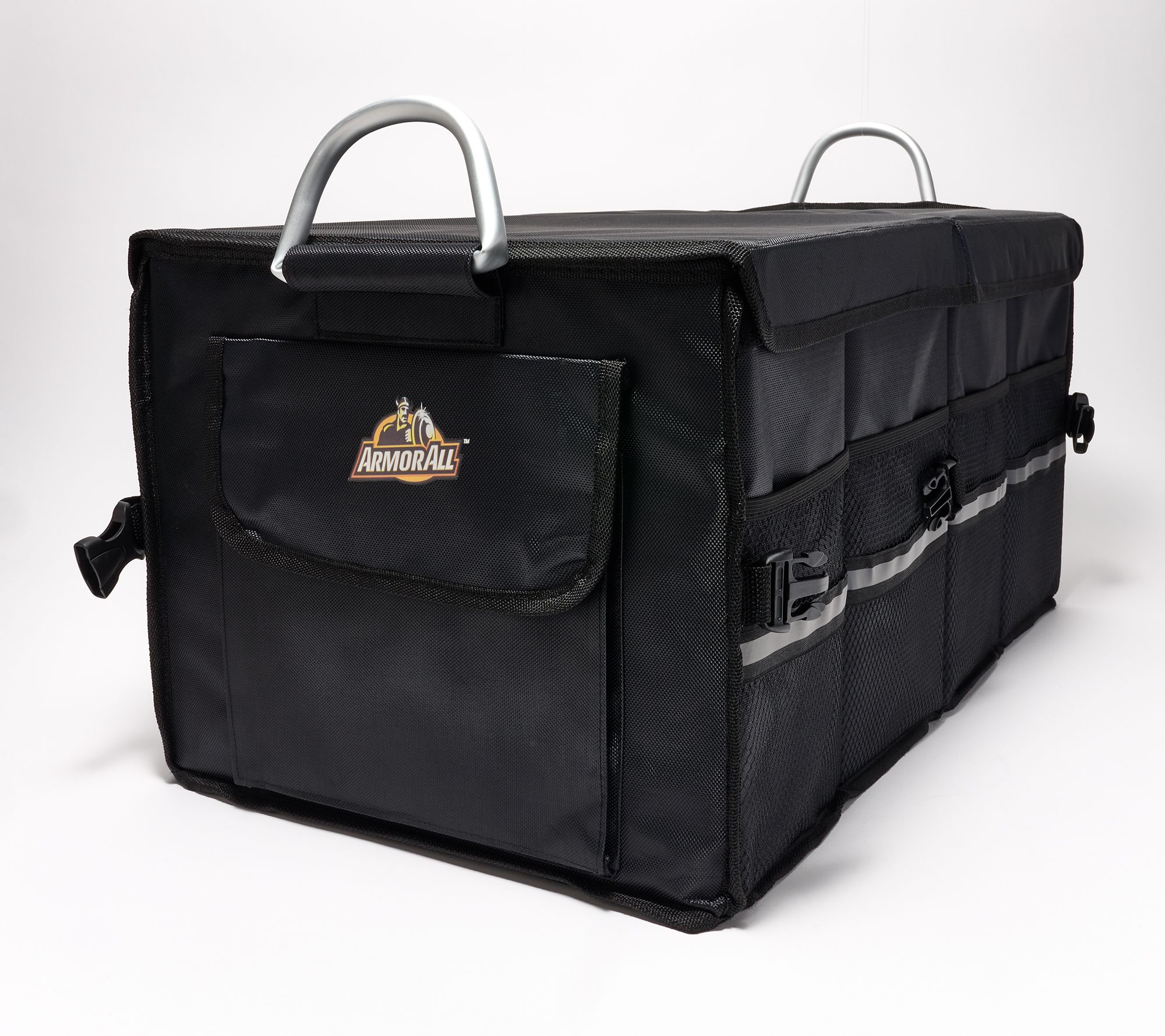 Armor All Trunk Storage Organizer with Lid & Aluminum Handles 