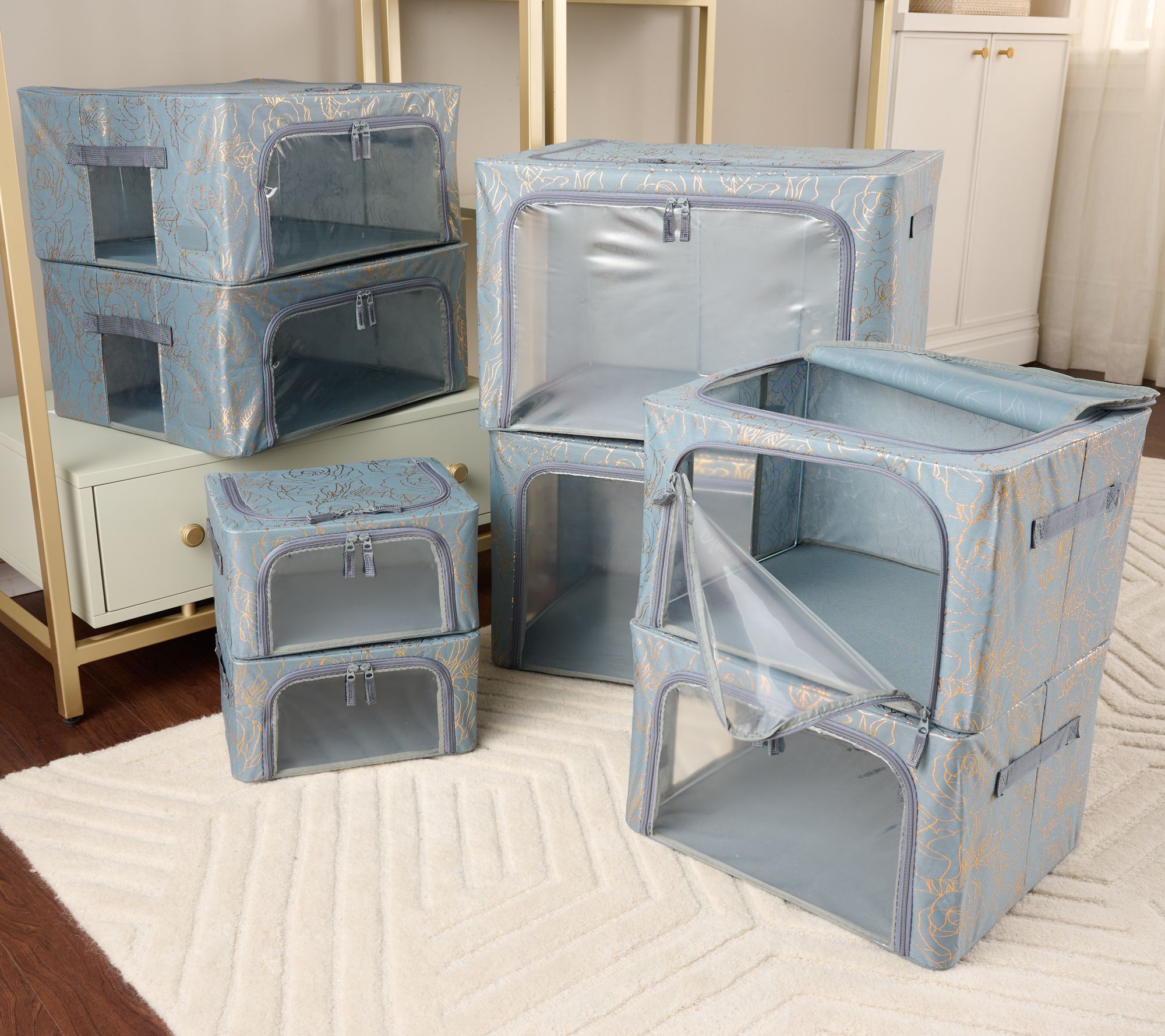 Periea Set of 8 Assorted Collapsible Storage Boxes