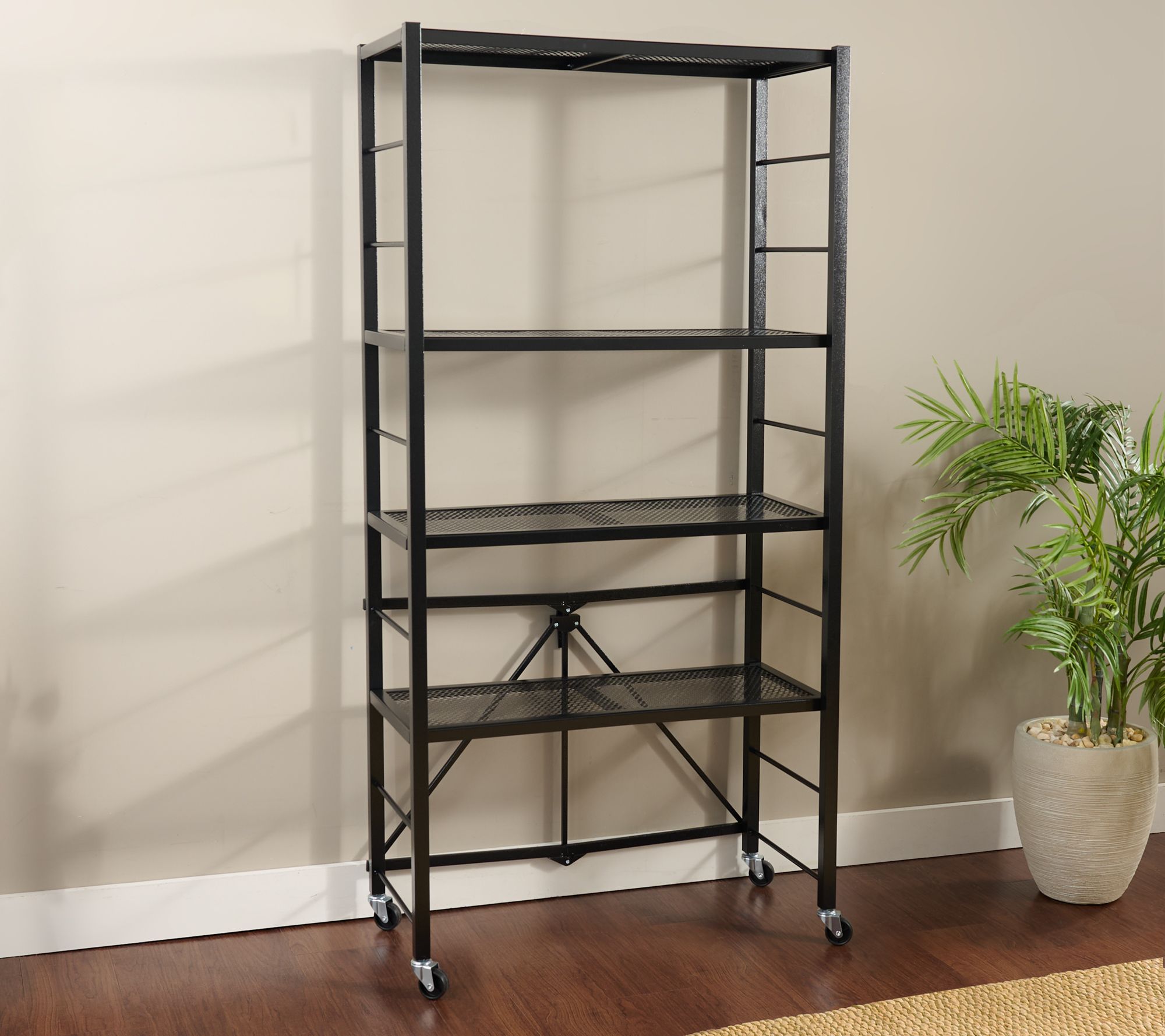 Pop-It 4 Tier Collapsible and Adjustable Storage Rack