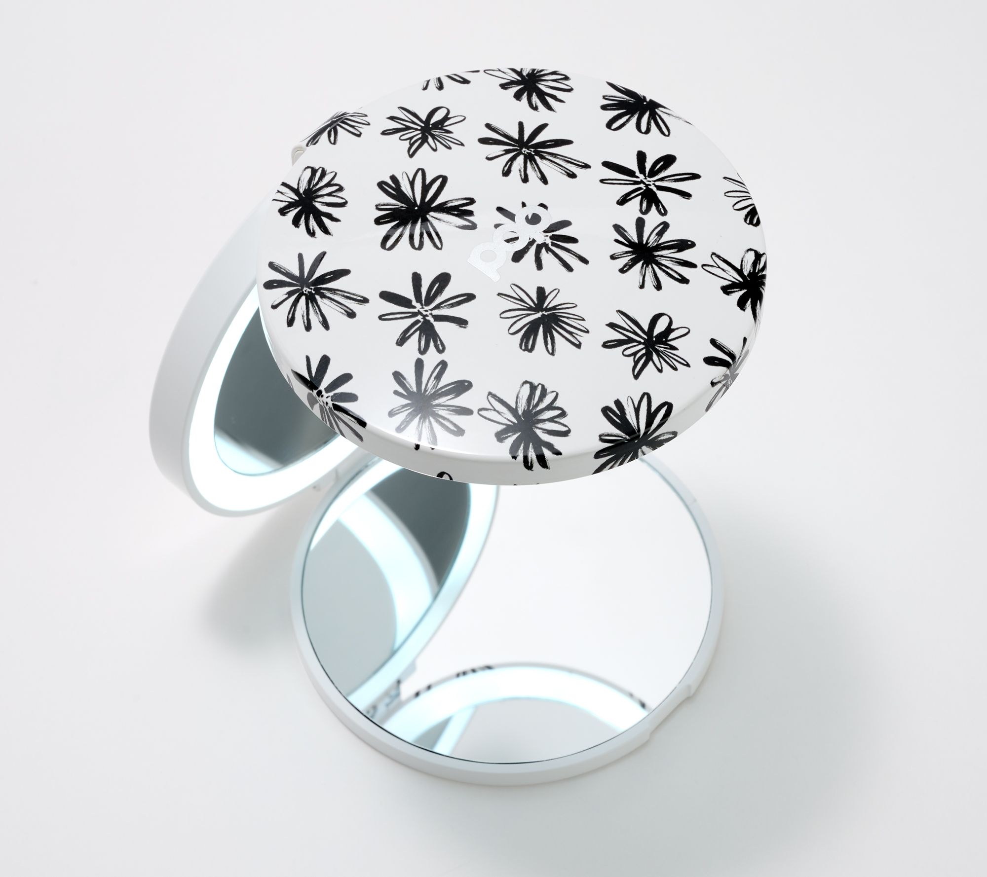 Pop Sonic Rechargeable LED Tri-Fold Compact Mirror