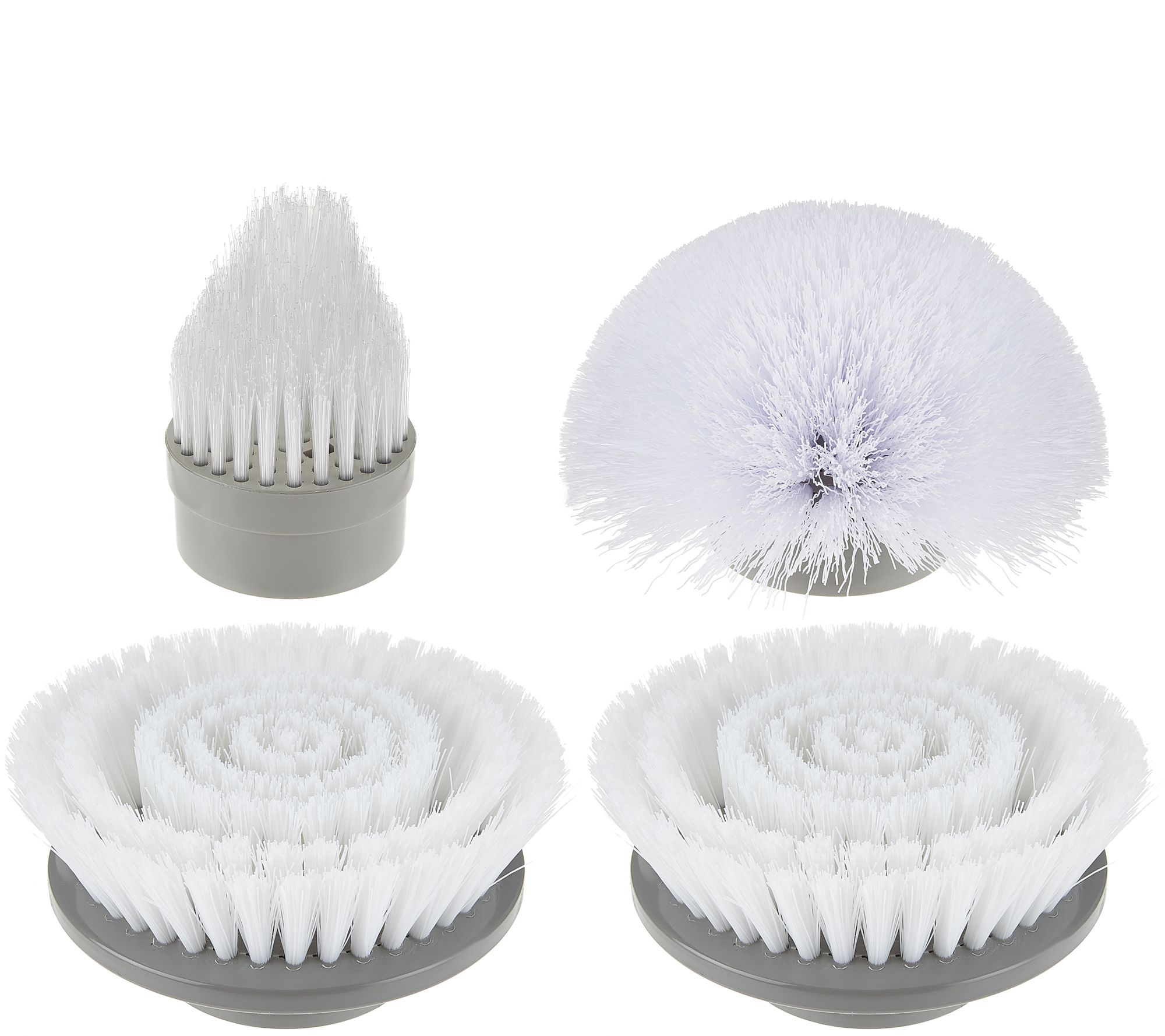 "As Is" 4 Piece Power Scrubber Replacement Scrubber Brush Head Set