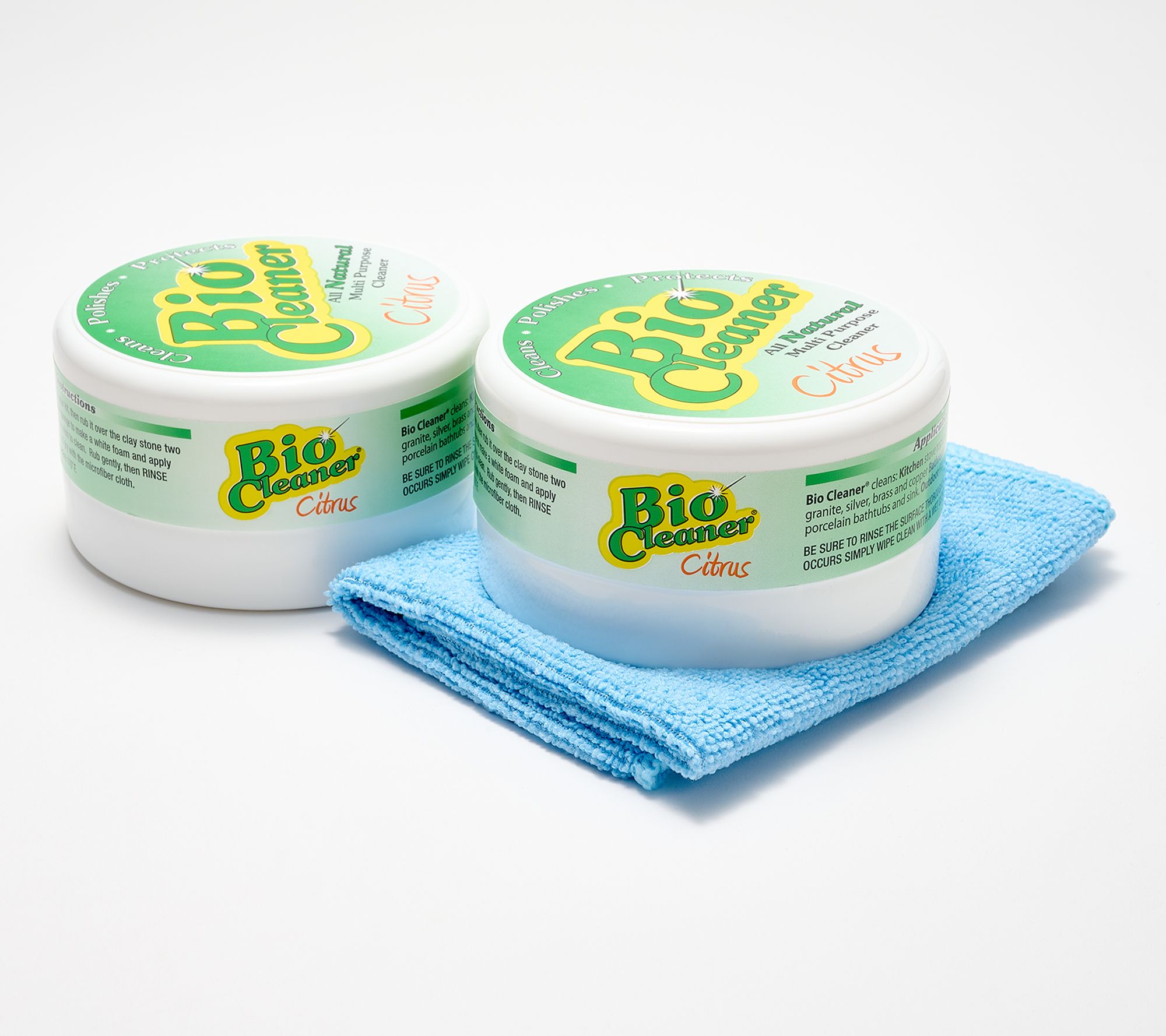 Bio Cleaner Set of 2 10.5oz Multi-Purpose Cleaning Clay with Cloth