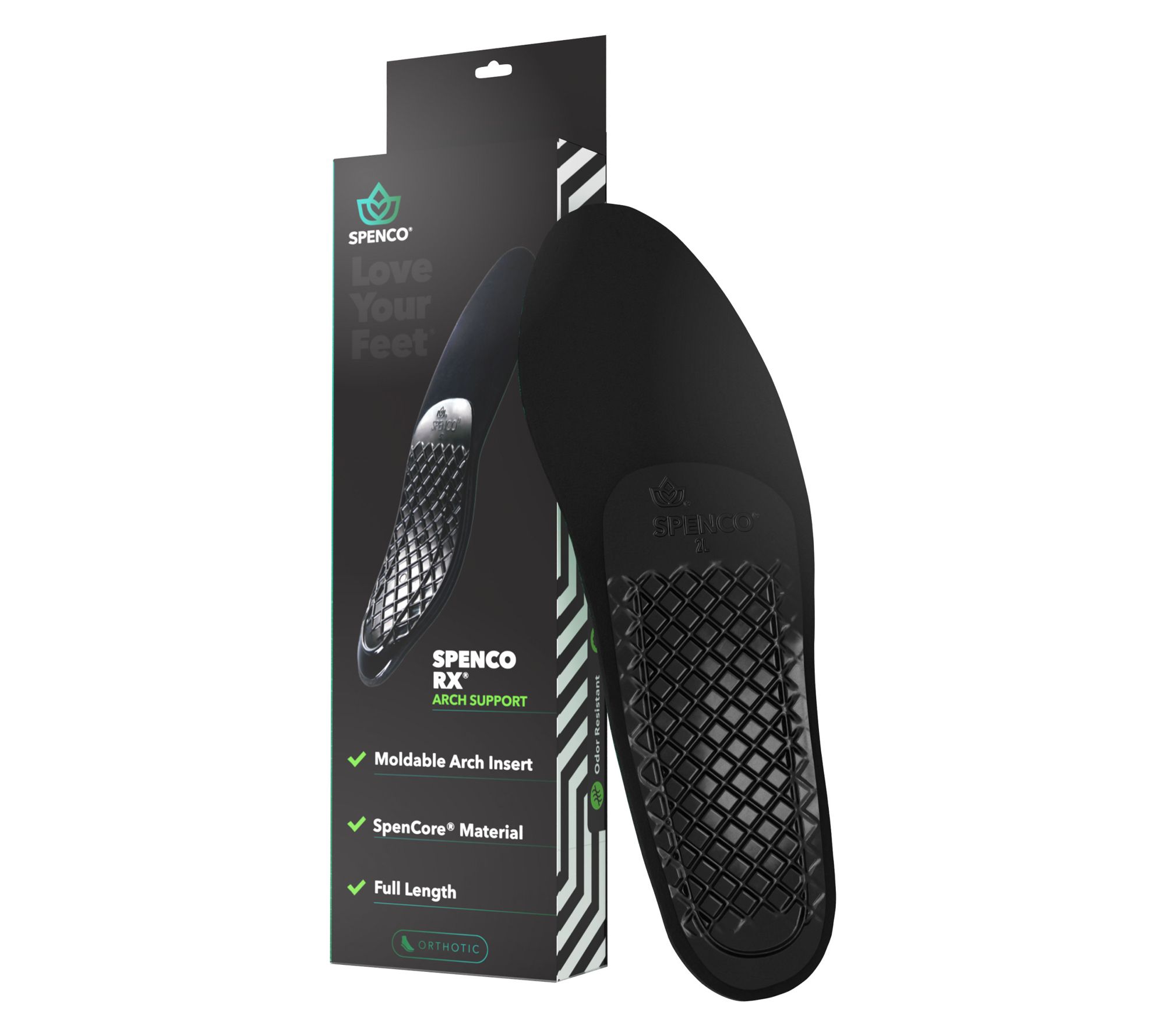 Spenco RX Orthotic Arch Support Full Length Insoles