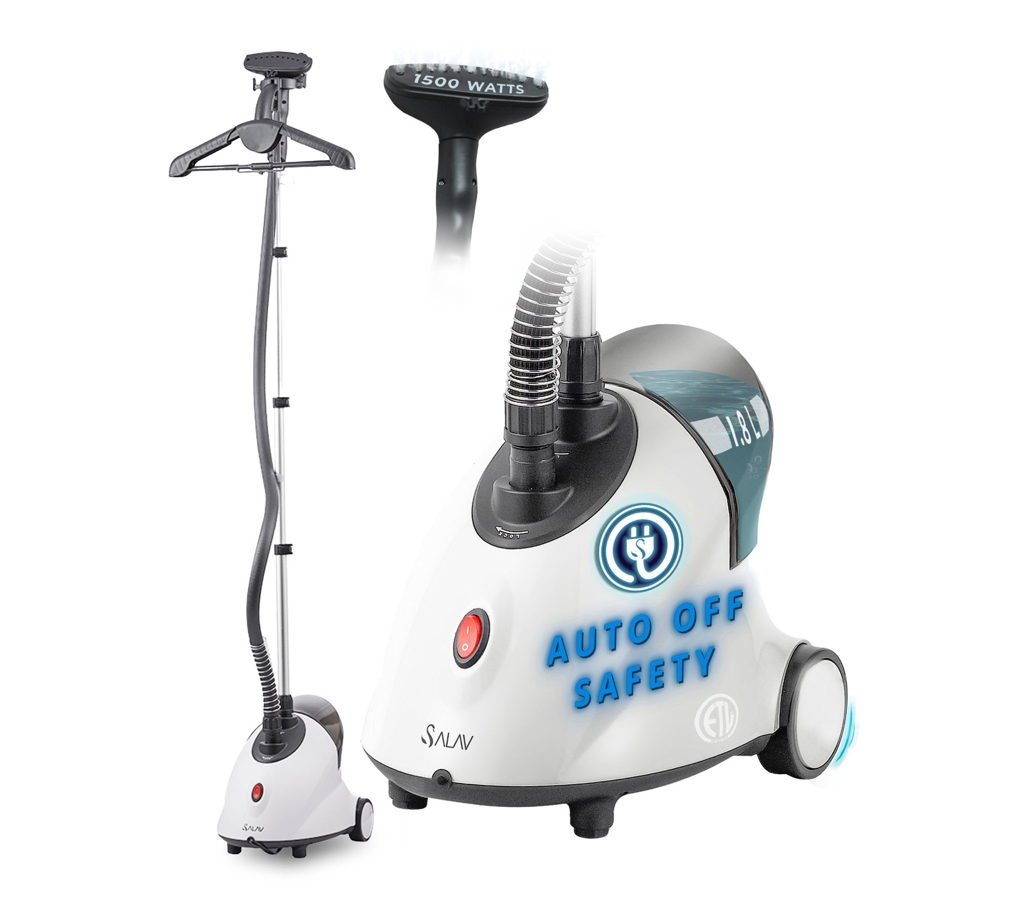 SALAV Smart Performance Upright Garment Steamerwith Wheels