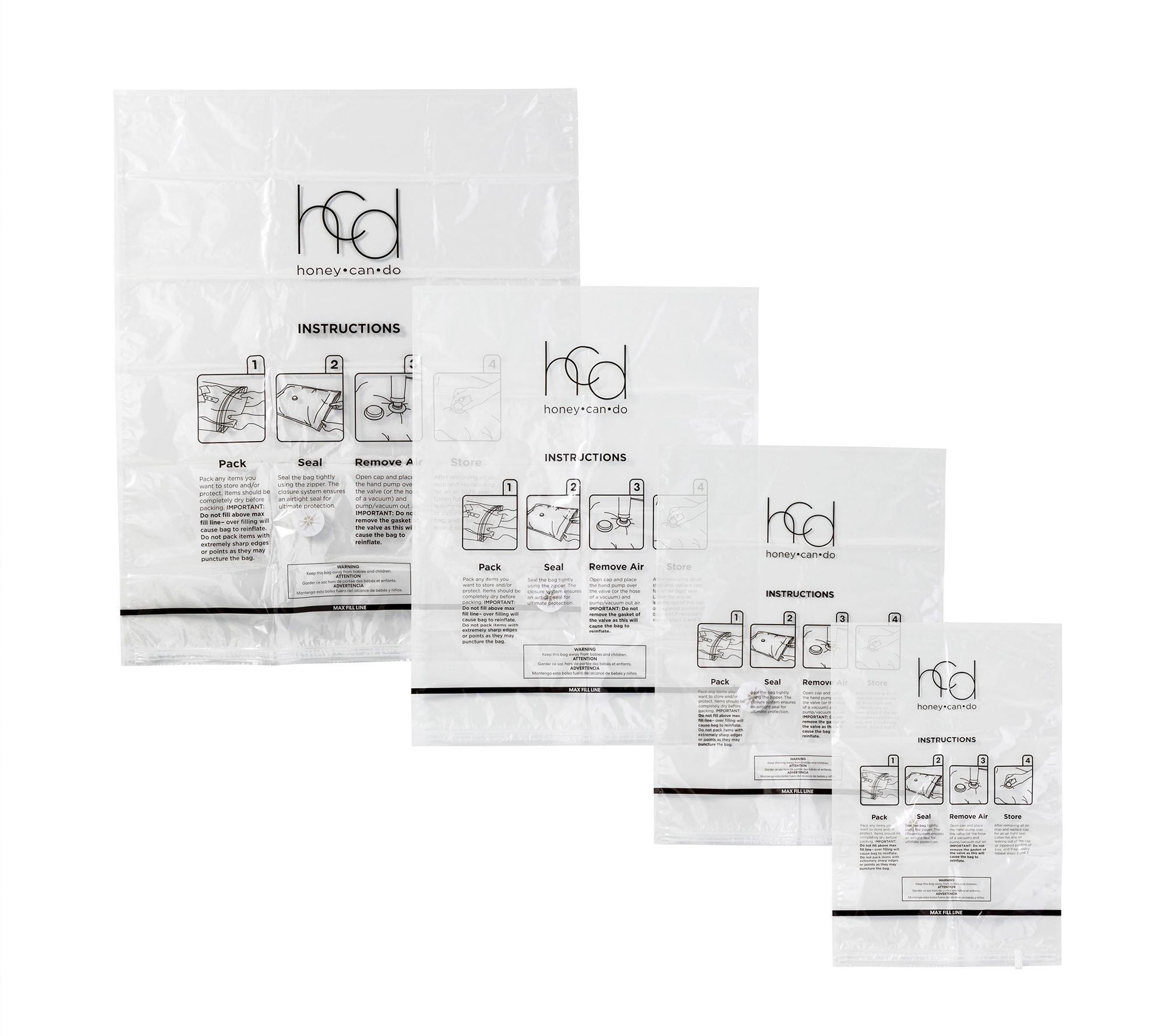 Honey-Can-Do 25-Pack Vacuum Storage Bags with Pump