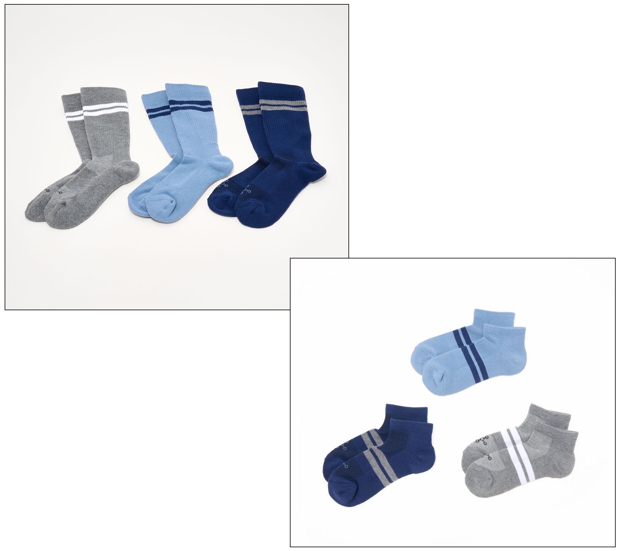 Tommie Copper 3PK Crew and Ankle Compression Socks