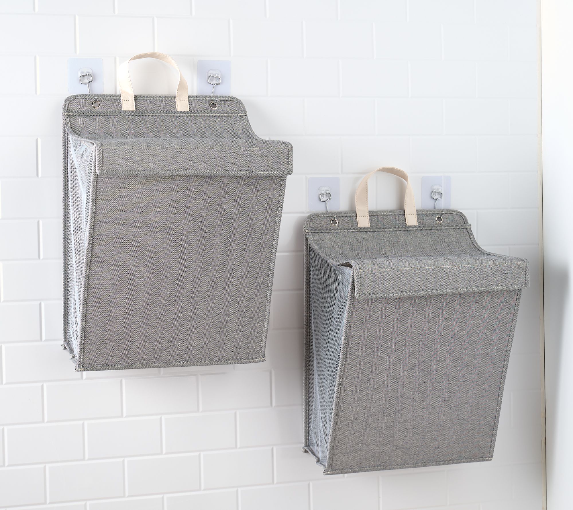 "As Is" Henning Lee Set of 2 Foldable Hanging Hamper