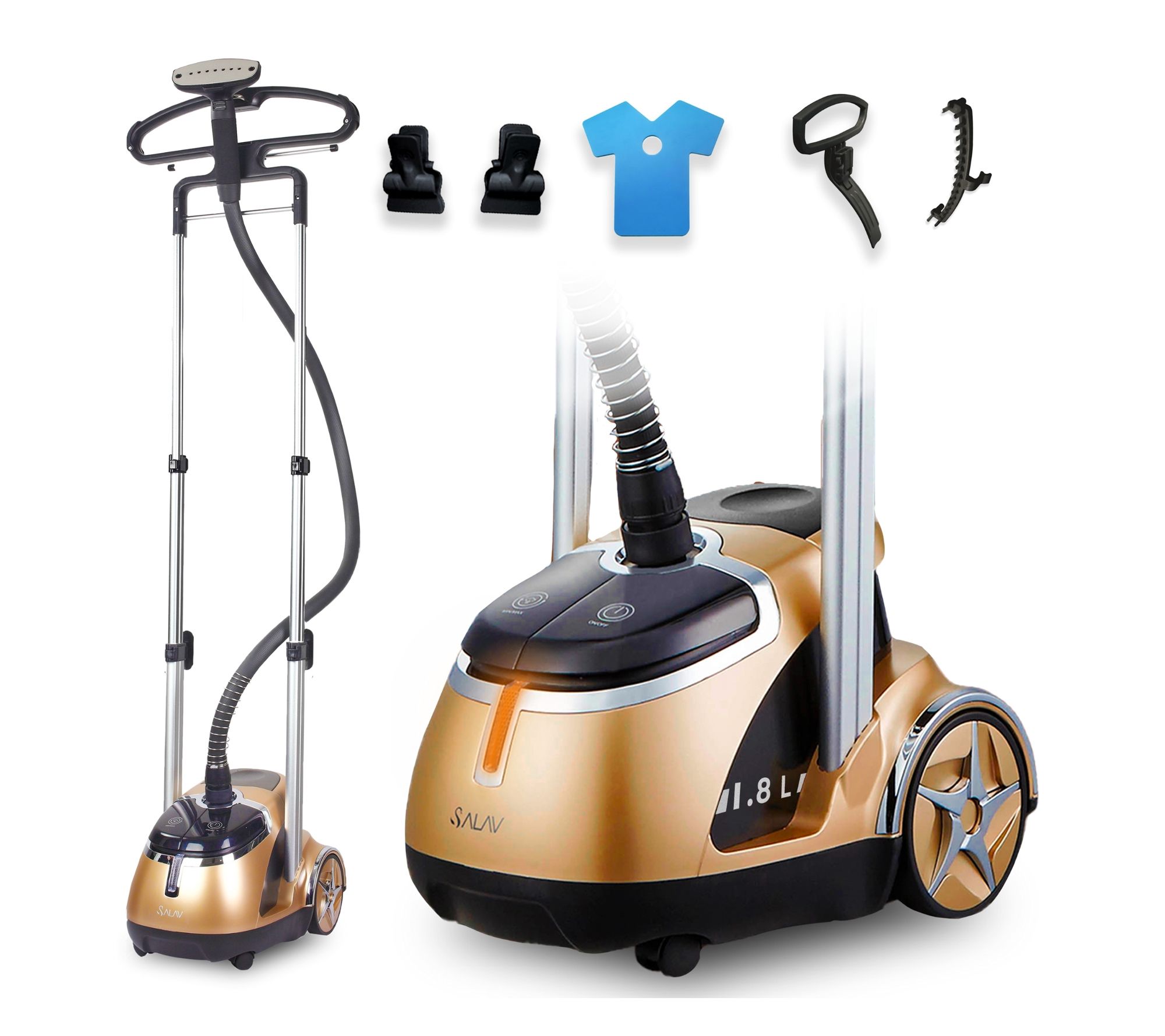 SALAV Pro Series Dual Bar Luxe Garment Steamer