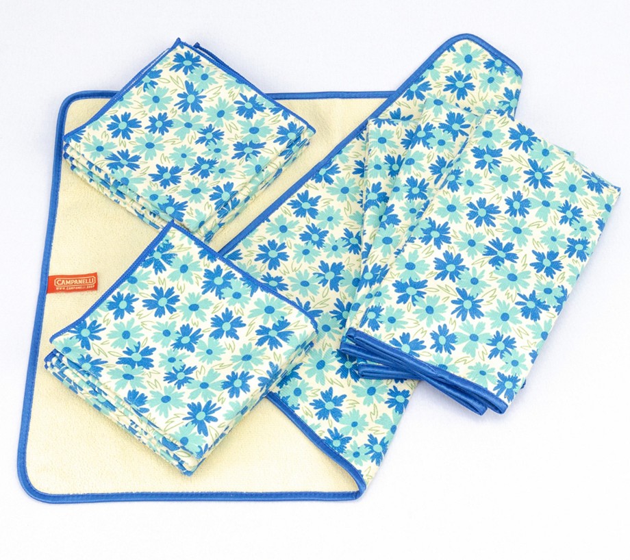 CAMPANELLI 12-Piece Printed Floral Microfiber Towel Set