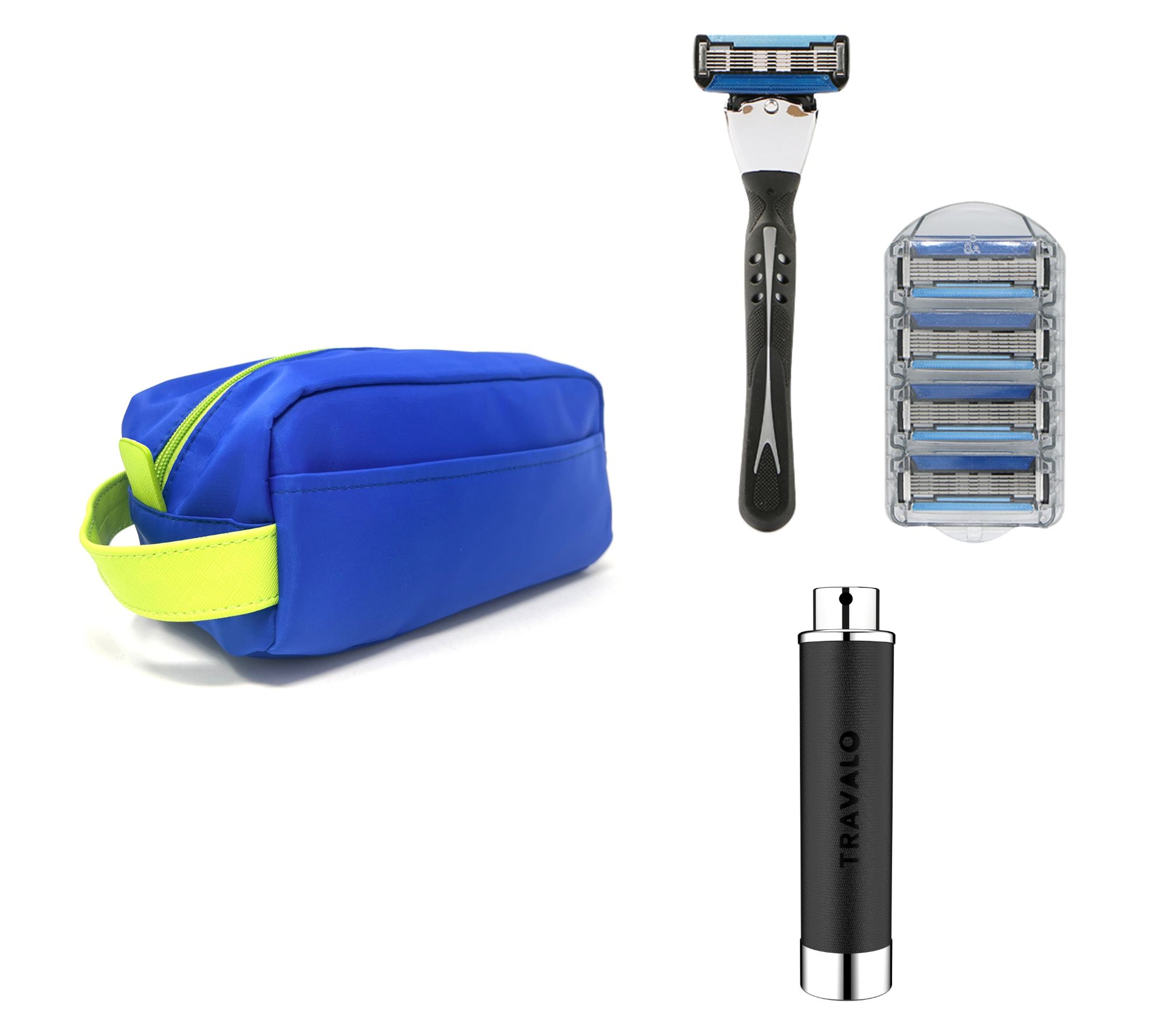 Youzey Groom & Go Men's Shaving, Travalo Atomizer & Travel Bag