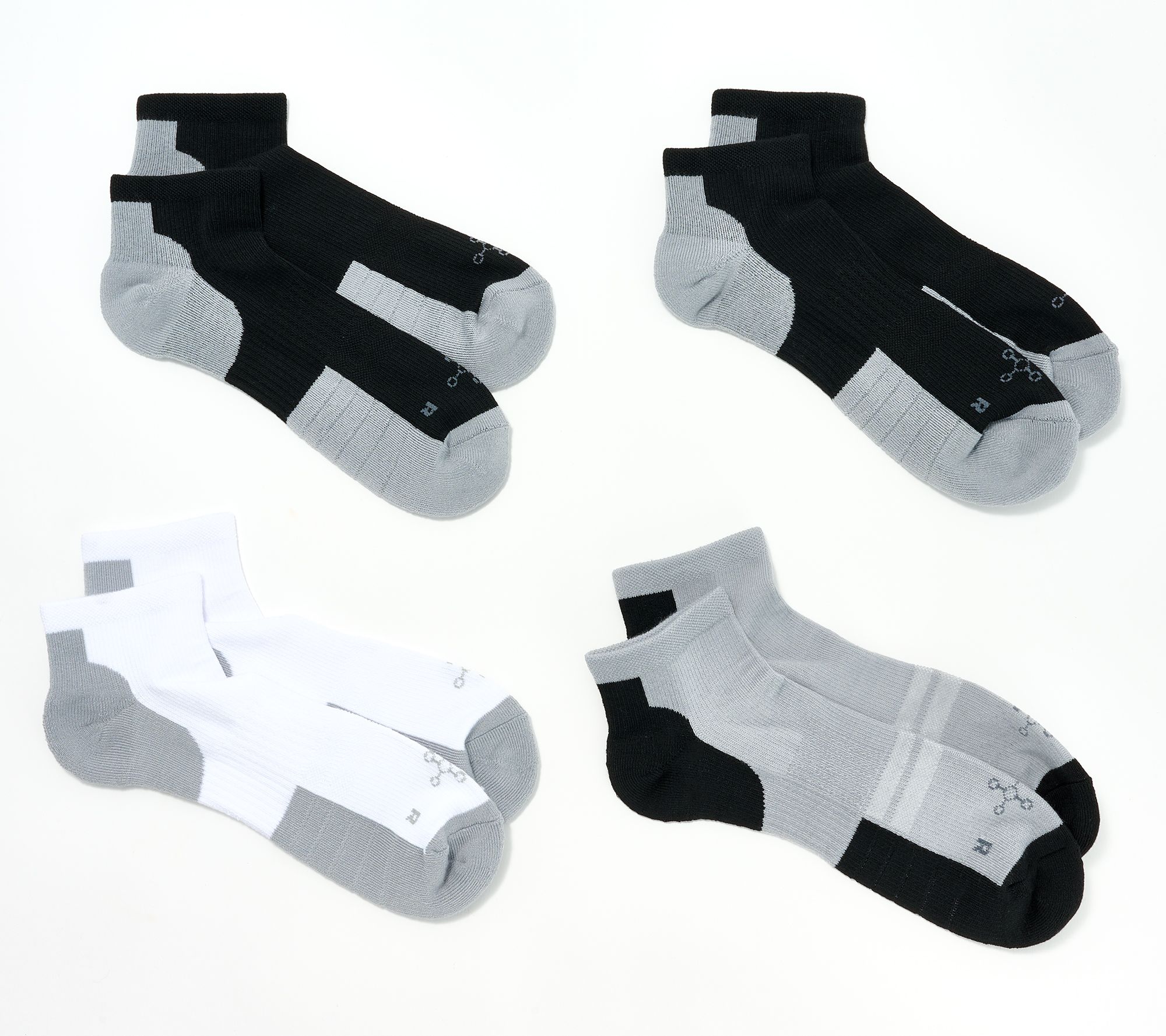 Tommie Copper Set of 4 ErgoFit Compression Ankle Socks