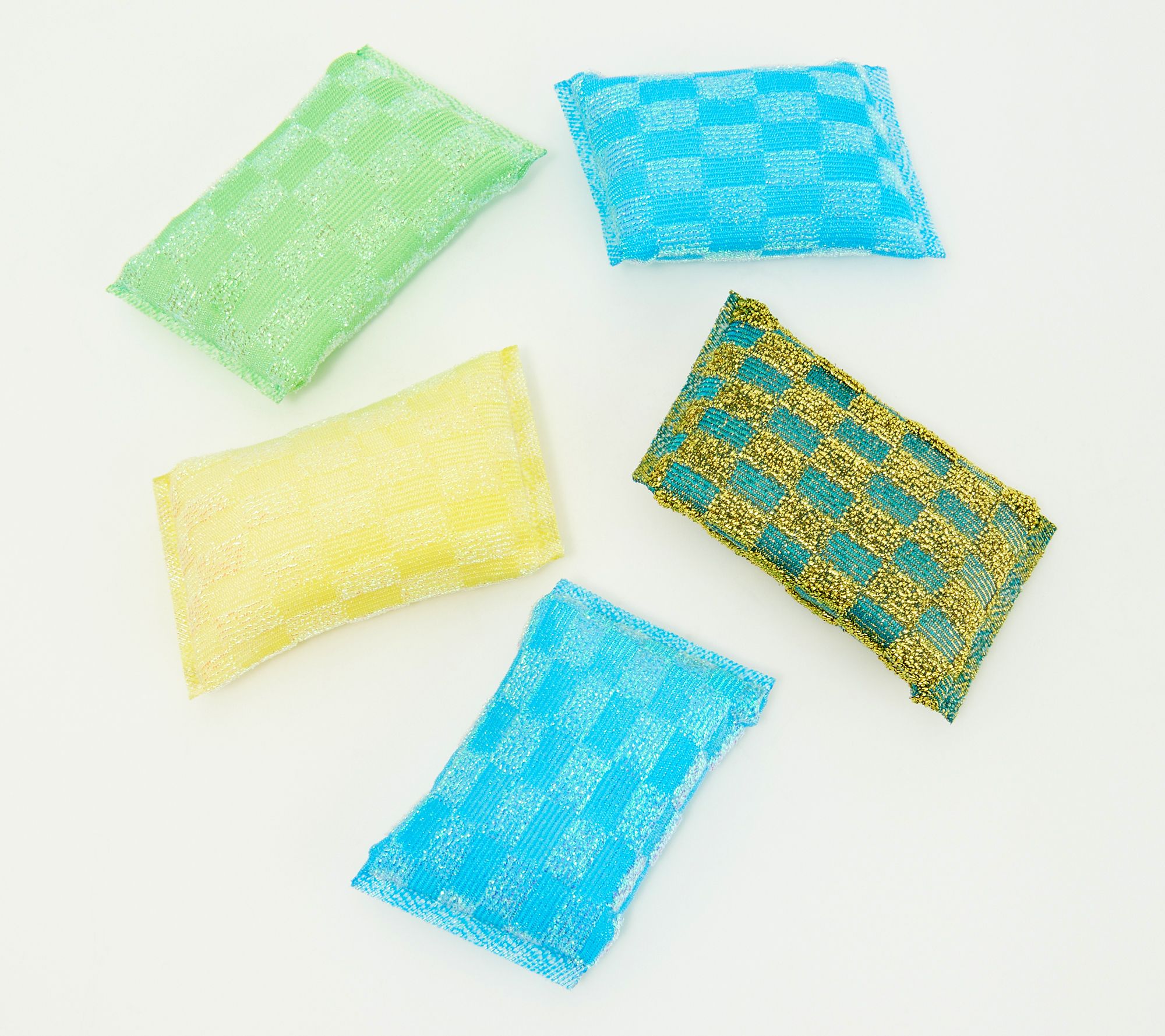 Squeezzee Set of 5 Soap Filled Scrubber Sponges - QVC.com
