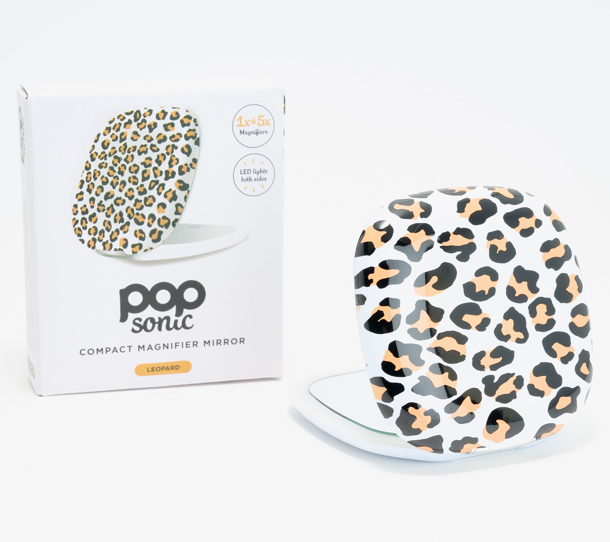 Pop Sonic Square Compact Mirror with 1x/5x Mag and Gift Box