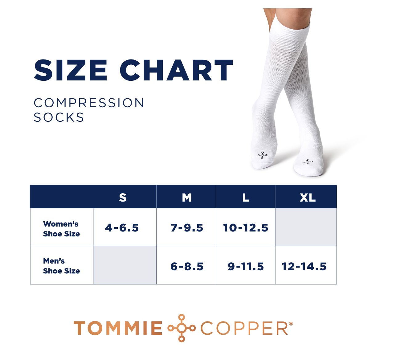 Tommie Copper Set of 4 ErgoFit Compression OTC Socks