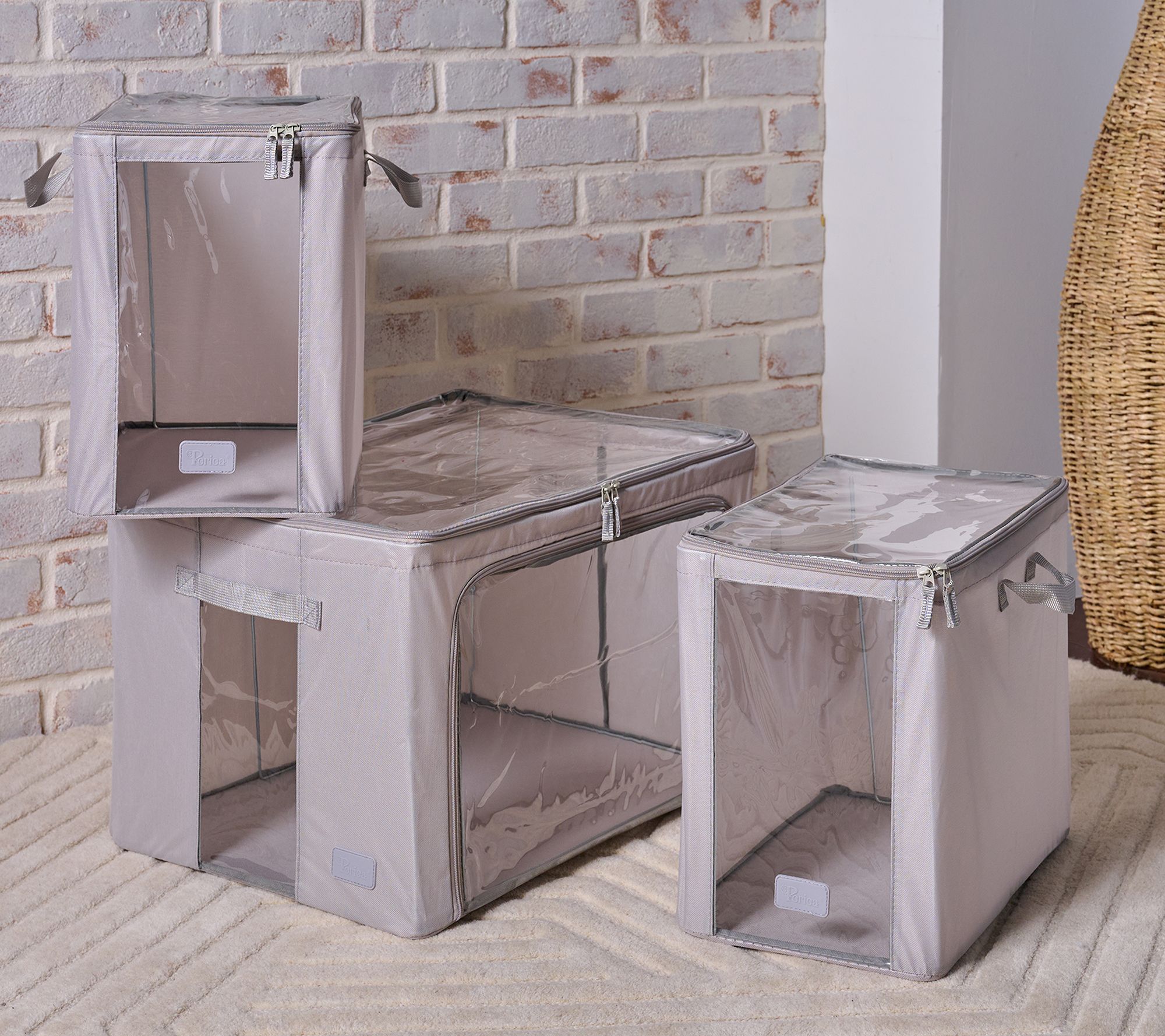 Periea 3 Piece Large Storage Box with Nesting Baskets