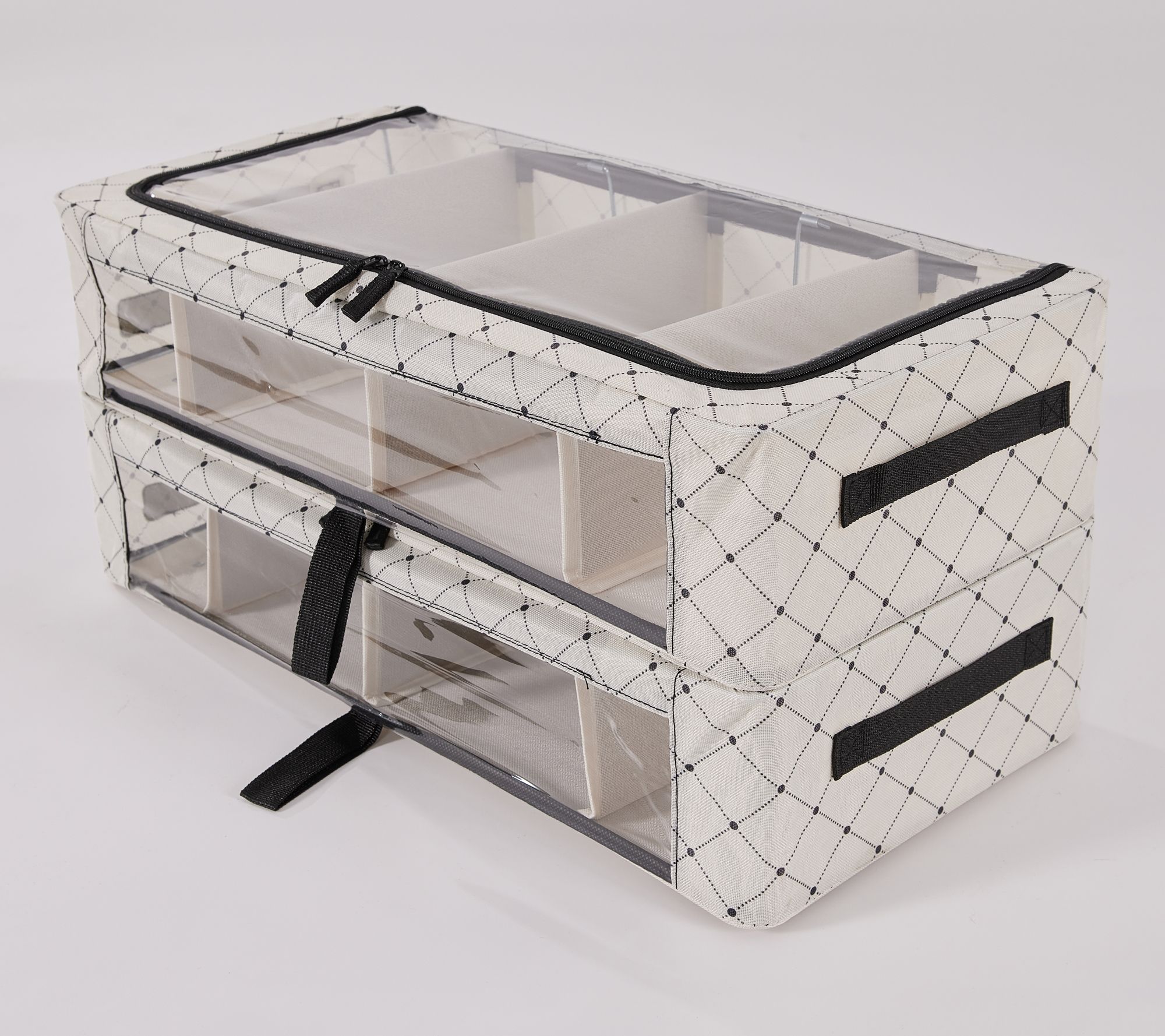 "As Is" Periea Set/2 Med Storage with Dividers and Gliders