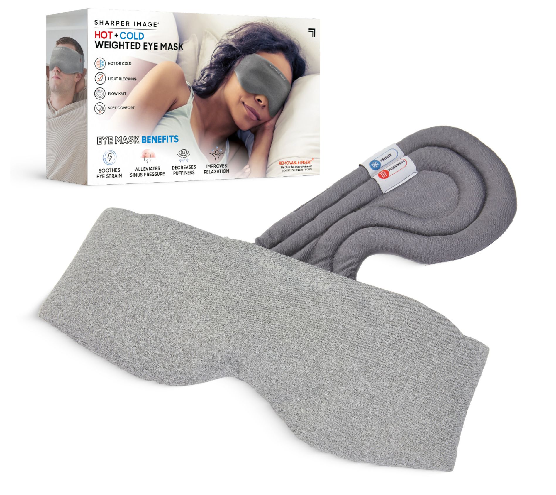 "As Is" Sharper Image Weighted Hot and Cold Eye Mask