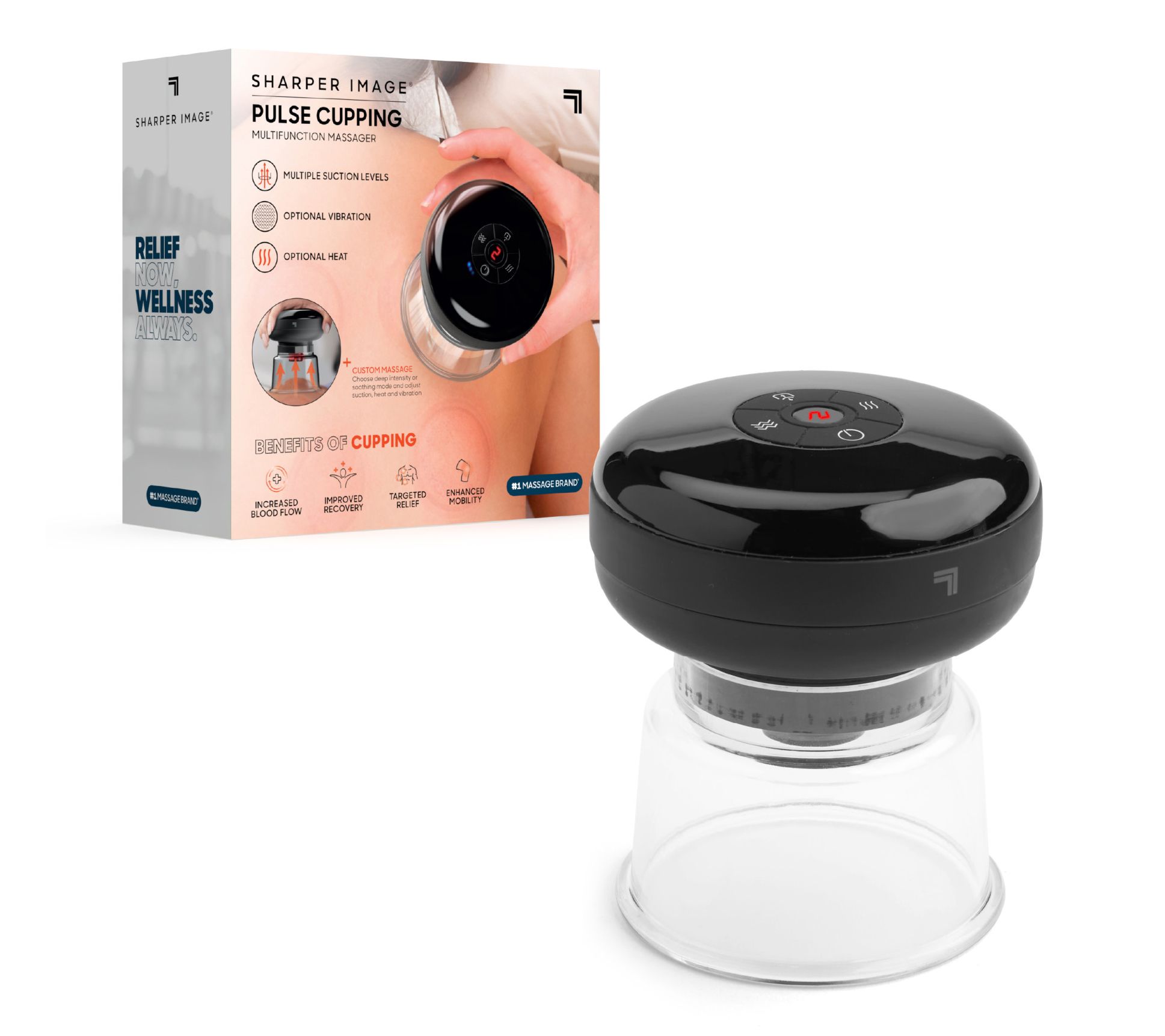 Sharper Image Pulse Massager Cupping Device