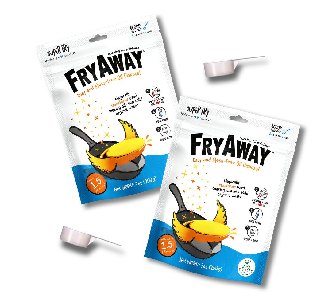  FryAway Set of 2 Super Fry Cooking Oil Solidifier