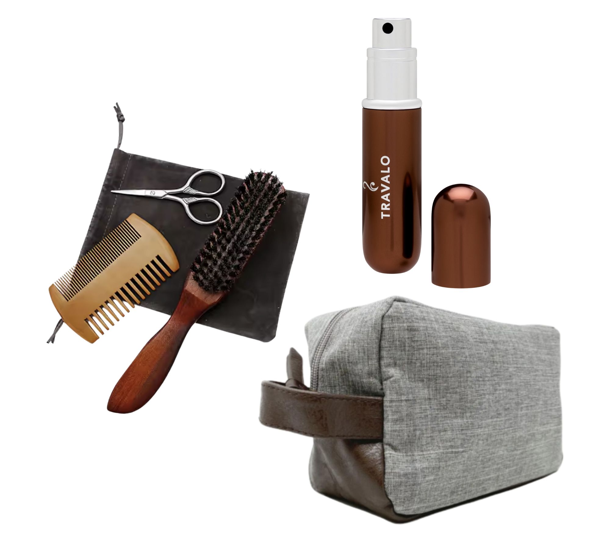 Youzey Refined on the Road Grooming Dopp Kit &Travalo Atomizer