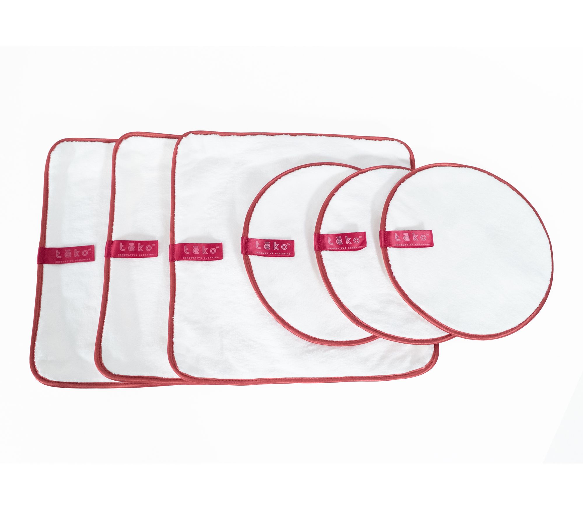 TEKO Set of 6 Microfiber Cleaning Pads