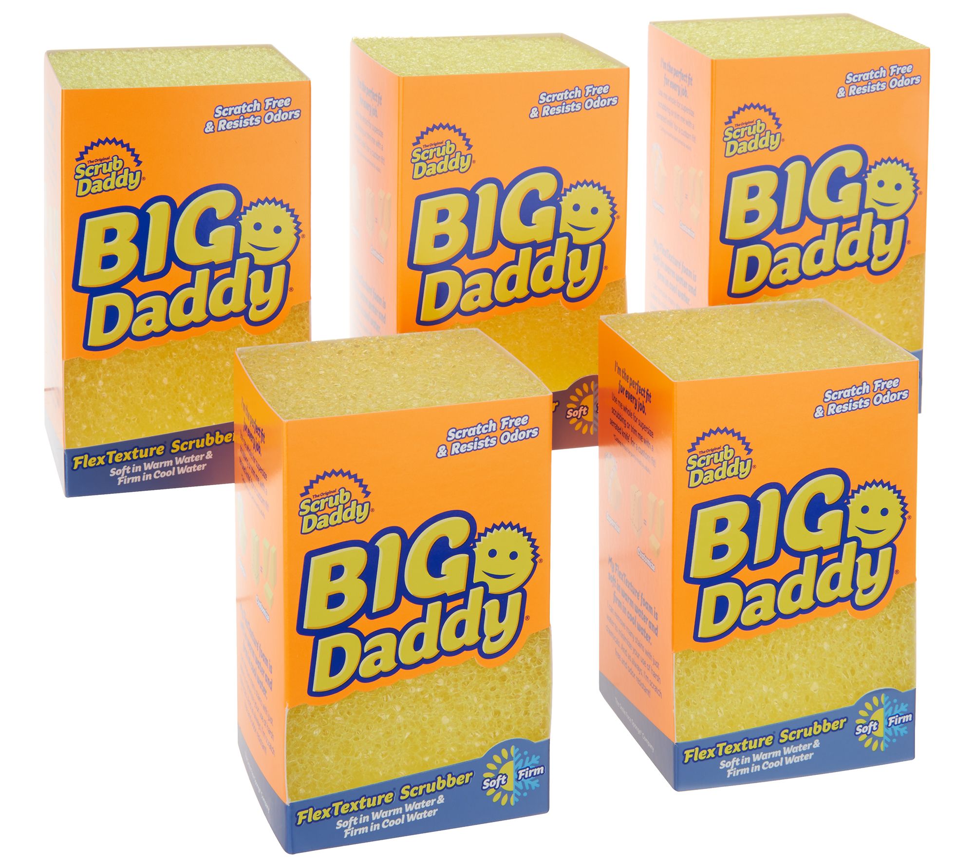 Big Daddy Set of 5 Flex Texture Jumbo Size Cleaning Blocks