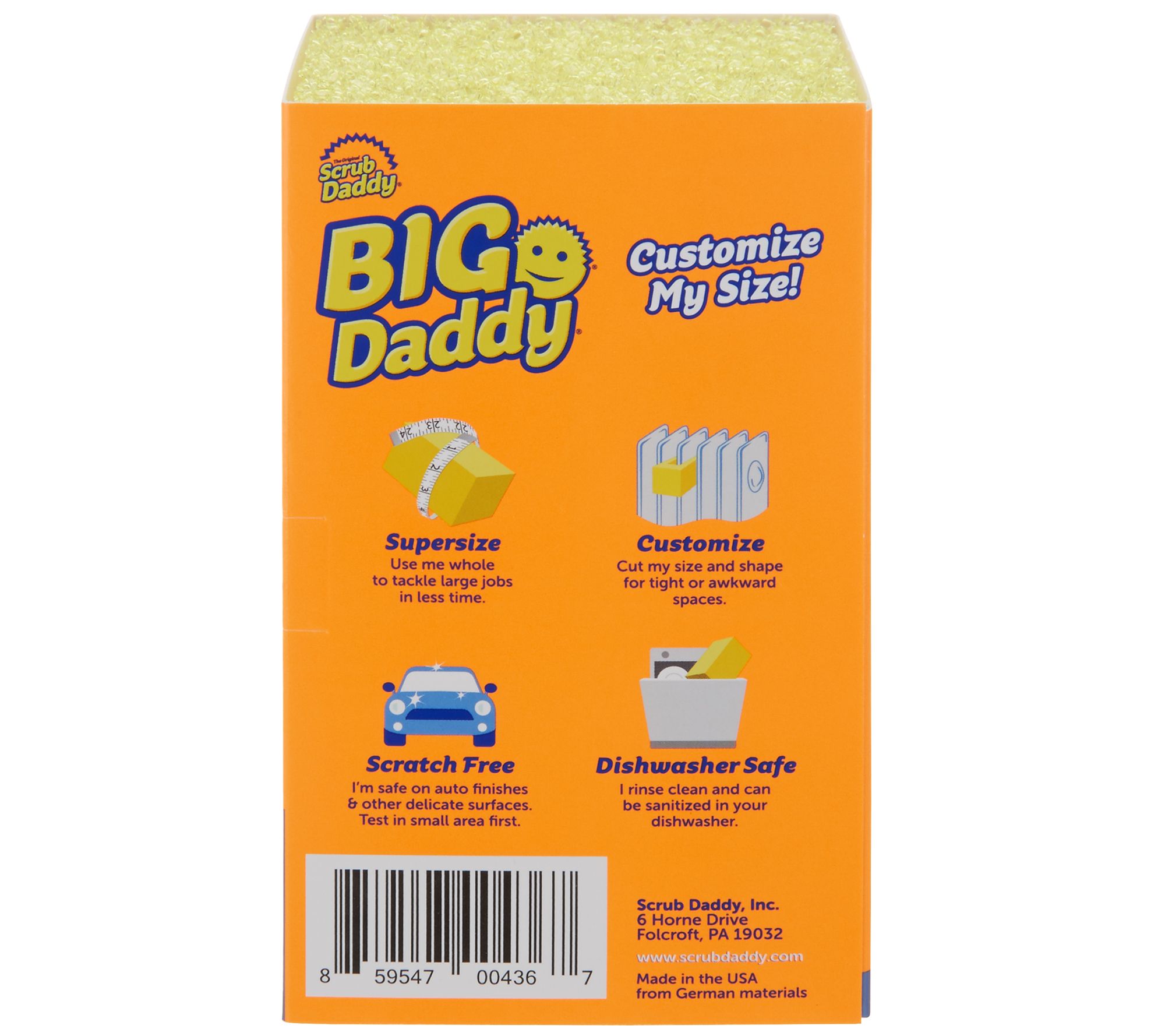 Big Daddy Set of 5 Supersized Cleaning Blocks by Scrub Daddy on