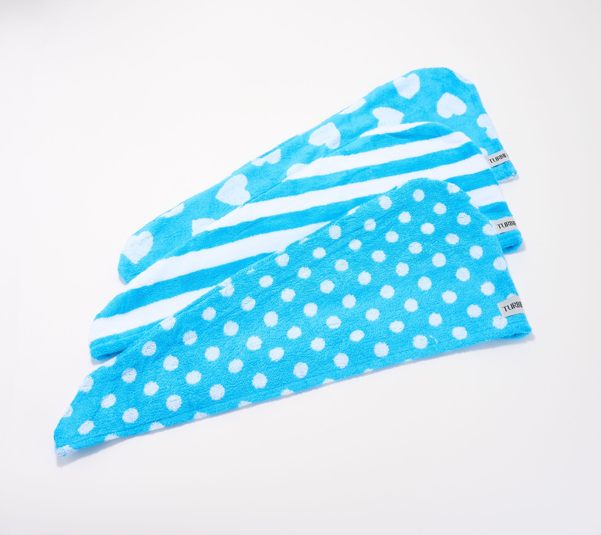 Turbie Twist 100% Cotton Set of 3 Patterned Hair Towels