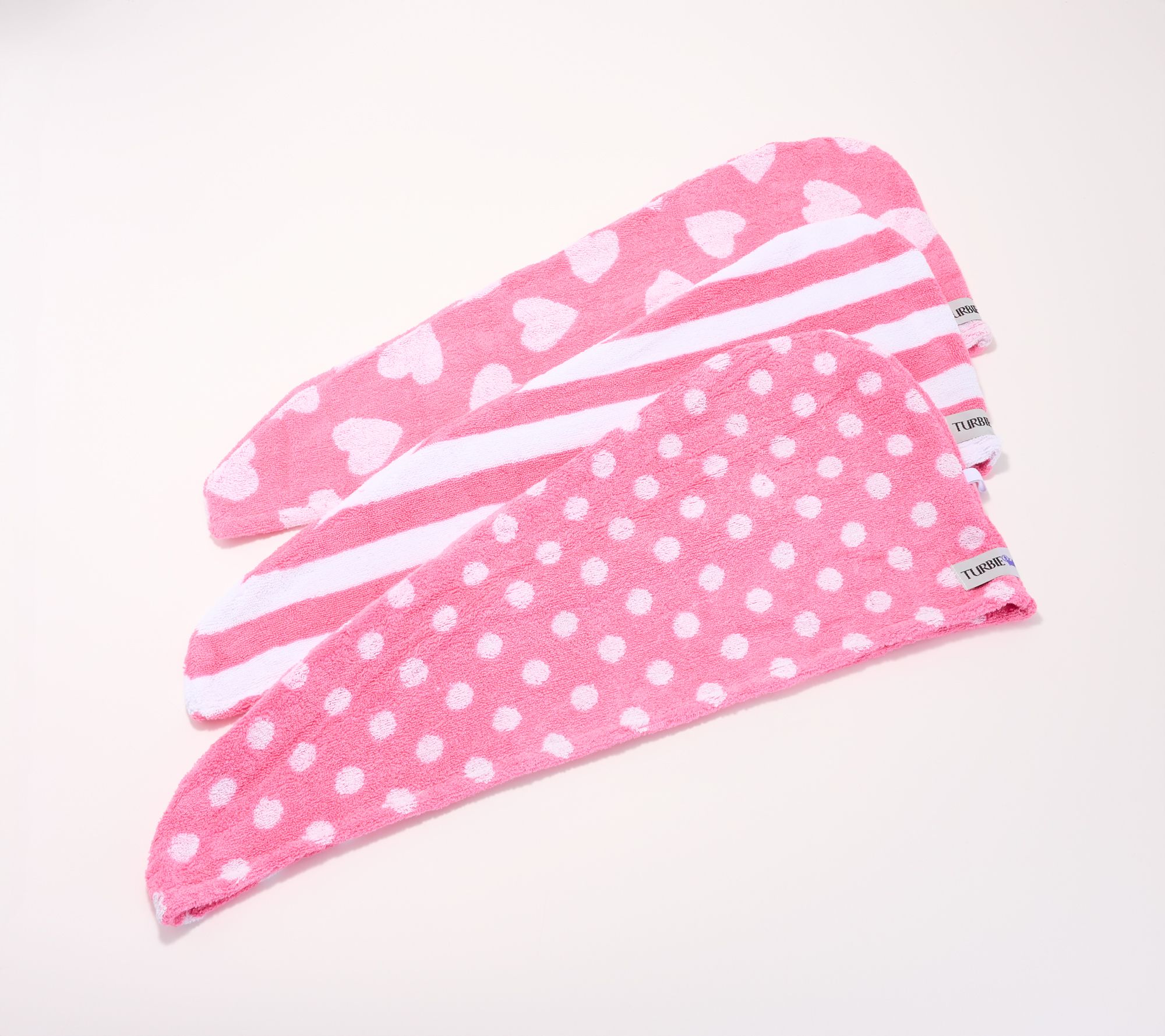 Turbie Twist 100% Cotton Set of 3 Patterned Hair Towels