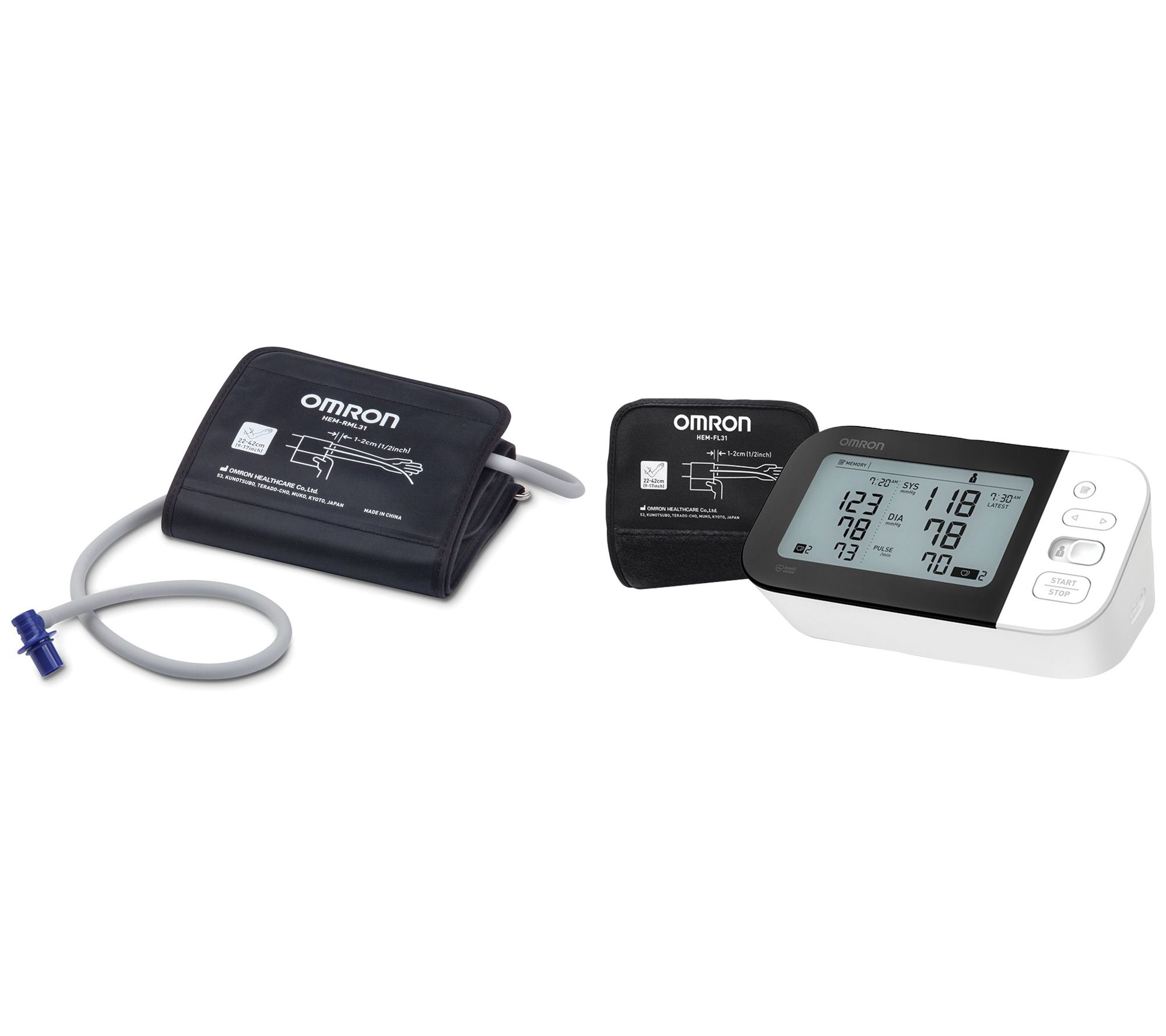 Omron 7 Series Upper Arm Blood Pressure Monitor with Cuff that