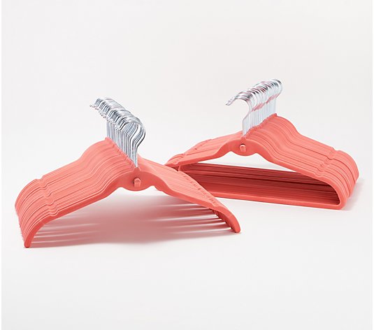 ClutterFree Set of 100 Shirt and Universal Flocked Hangers