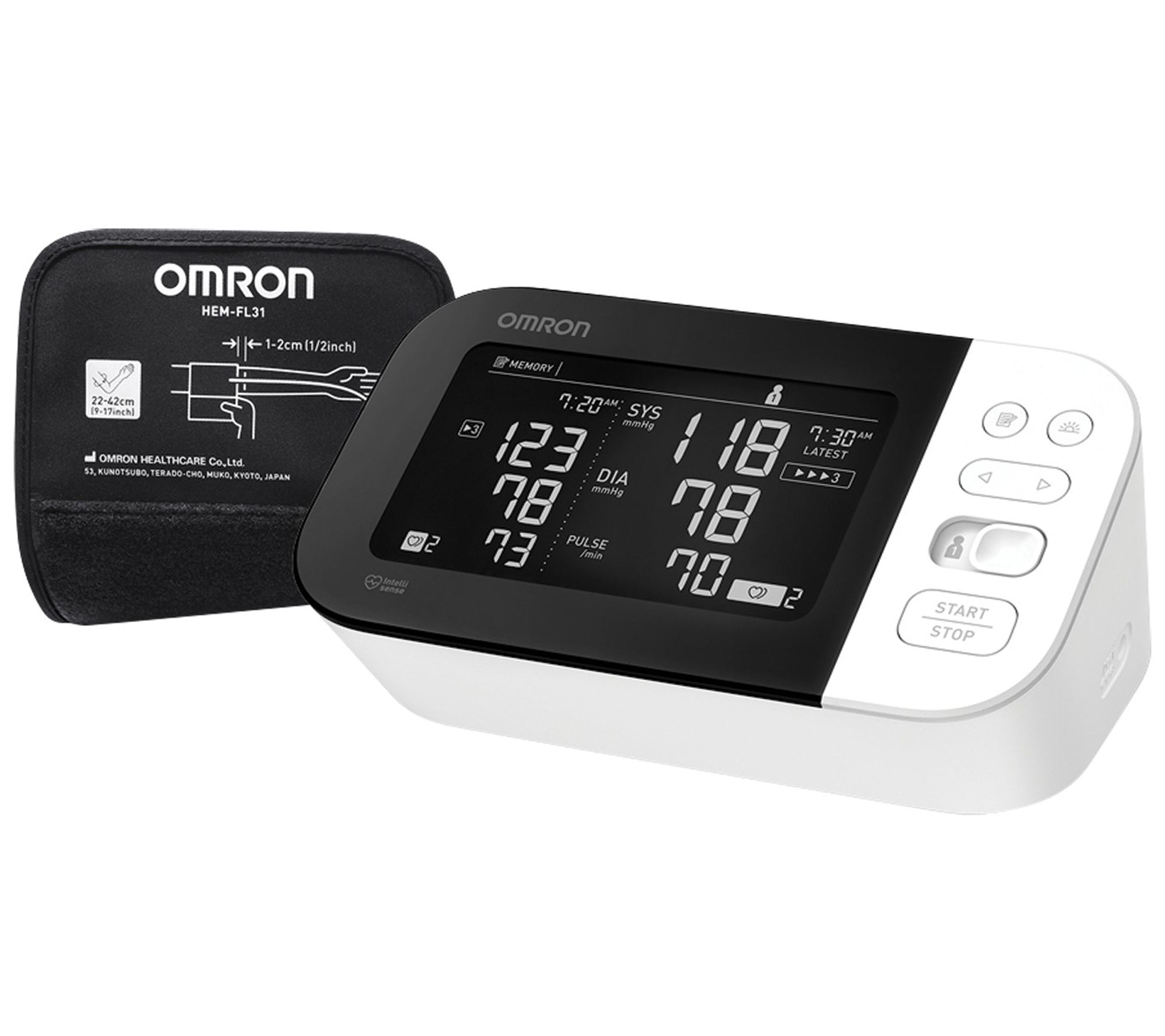 Omron 10 Series Upper Arm Blood Pressure Monitor Comfit Cuff QVC