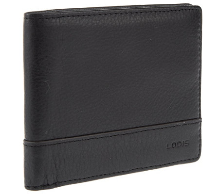 LODIS Bi-fold Italian Leather Wallet with Built-in RFID Protection ...