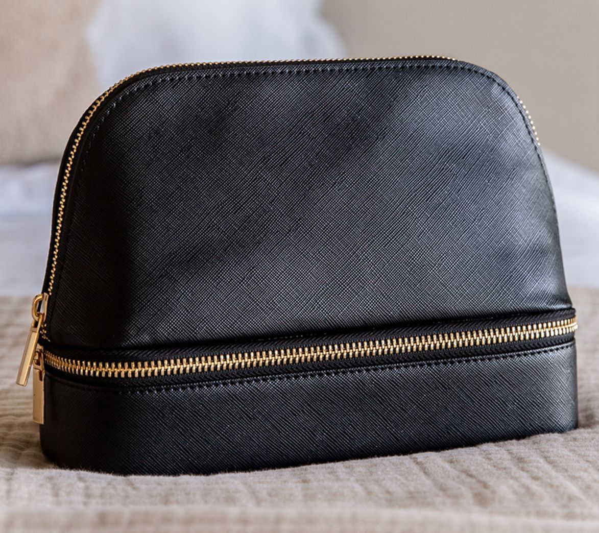 Youzey Jetsetter Travel Vegan Leather Cosmetic& Jewelry Case